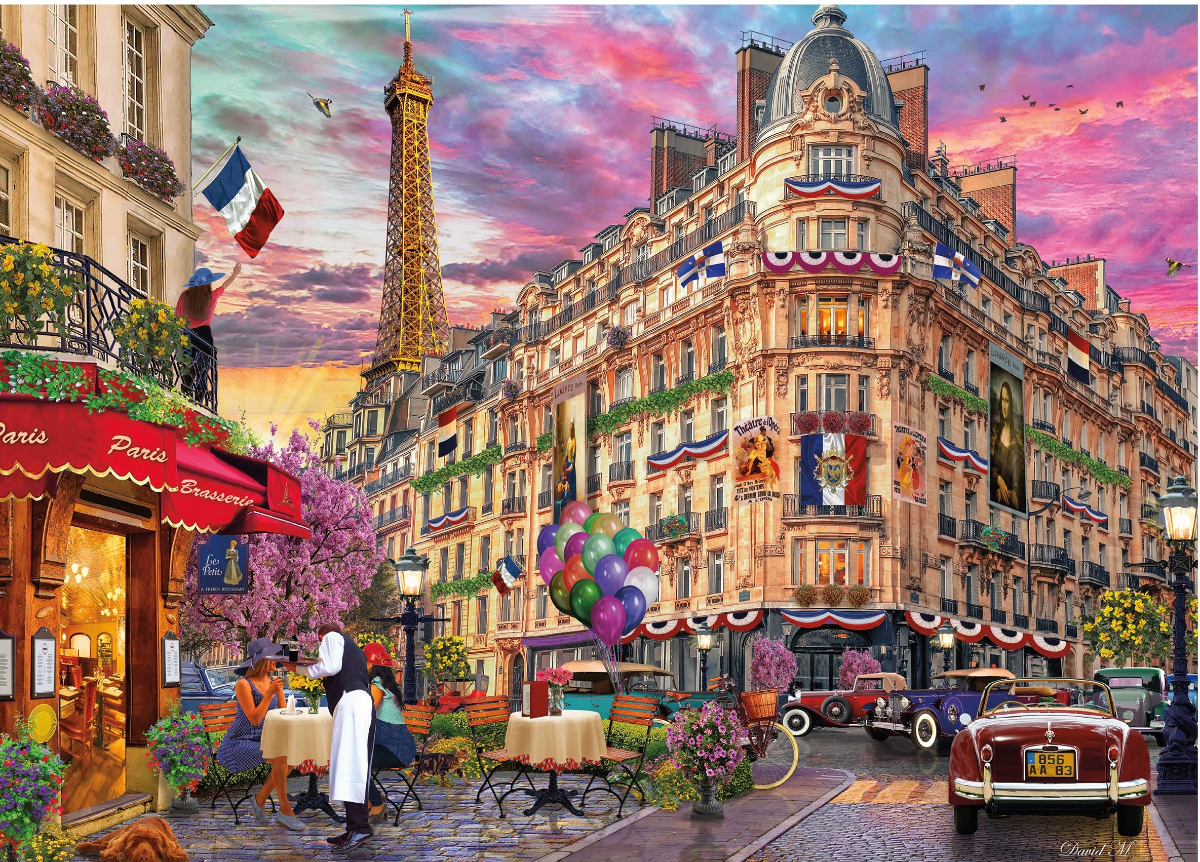 Rompecabezas Ceaco David Maclean Cities Bonjour Paris 1000 Piezas - Venta Internacional.