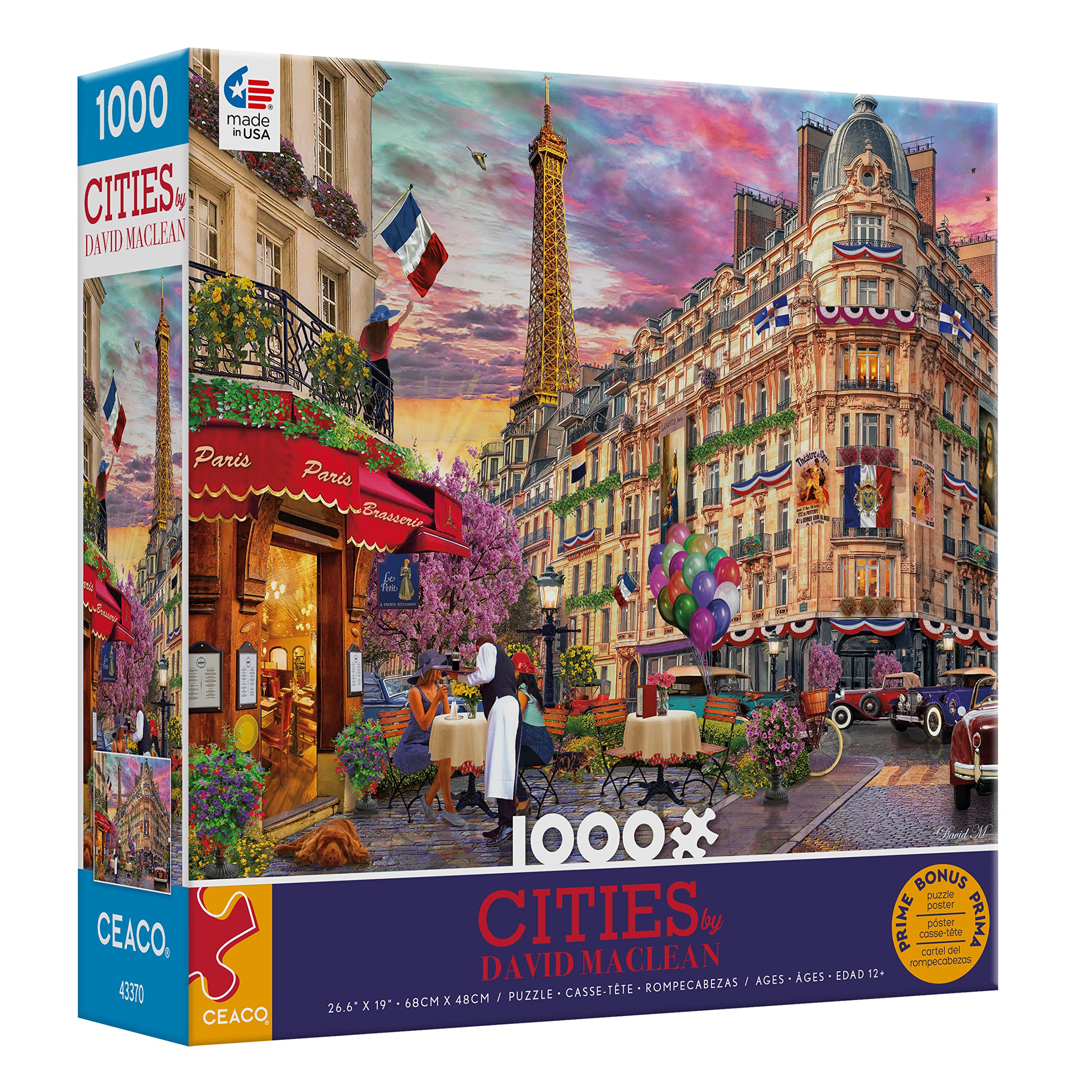 Foto 4 pulgar | Rompecabezas Ceaco David Maclean Cities Bonjour Paris 1000 Piezas - Venta Internacional.