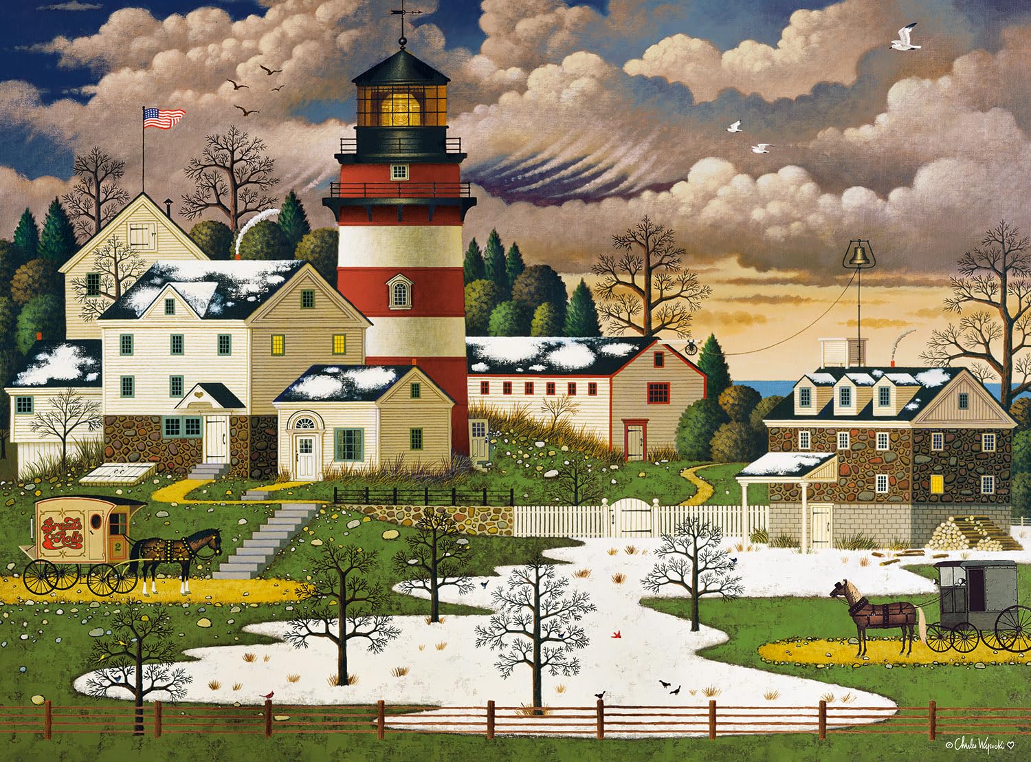 Rompecabezas Buffalo Games Charles Wysocki Twilight 1000 Piezas - Venta Internacional.