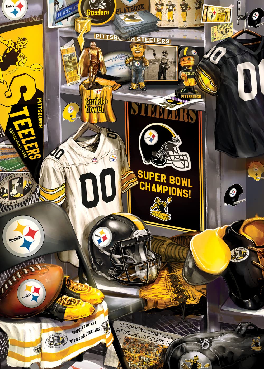 Foto 3 pulgar | Rompecabezas Masterpieces Game Day 500 Piezas Nfl Steelers - Venta Internacional.