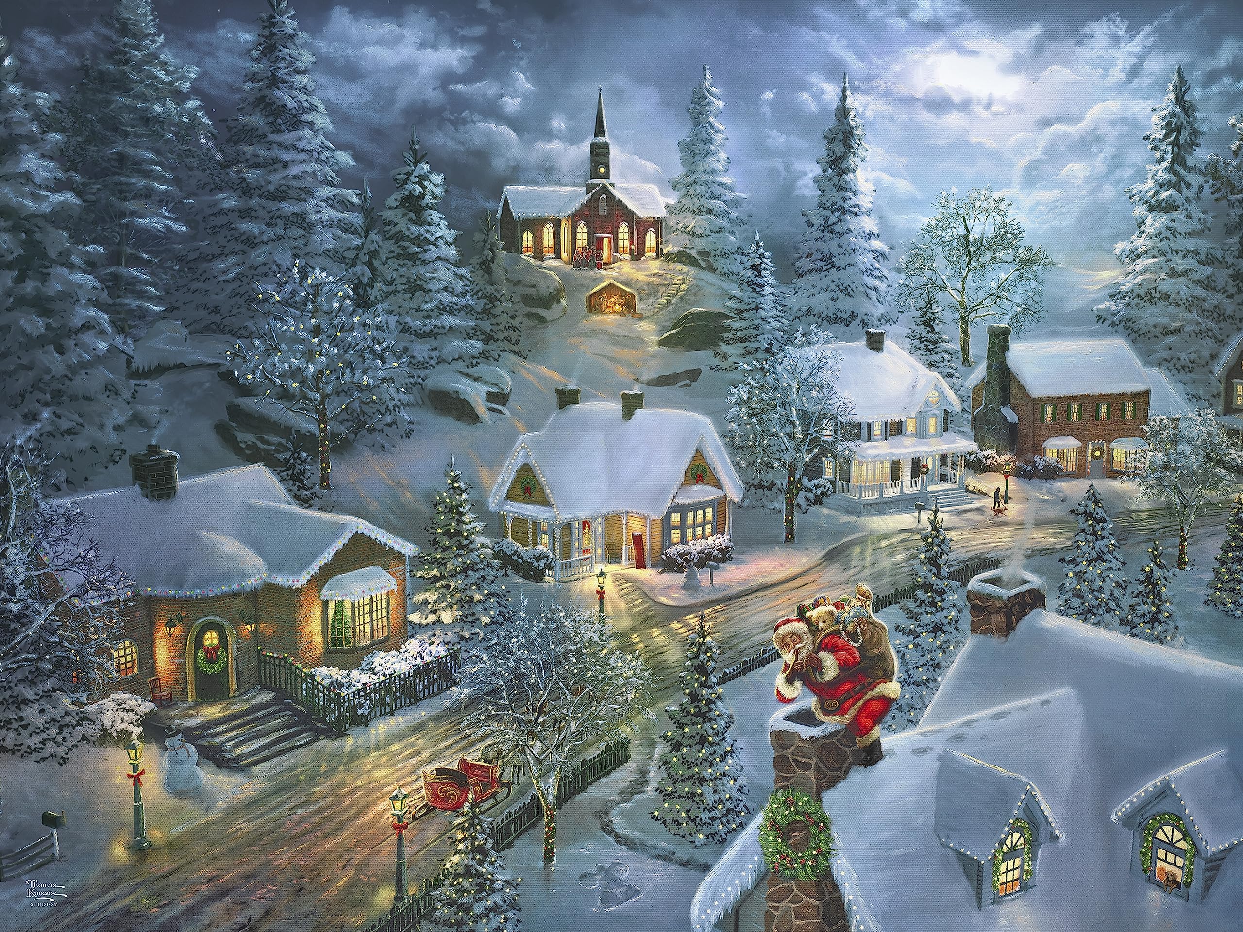 Foto 1 | Rompecabezas Ceaco Holiday Santa's Silent Night, 300 Piezas - Venta Internacional.