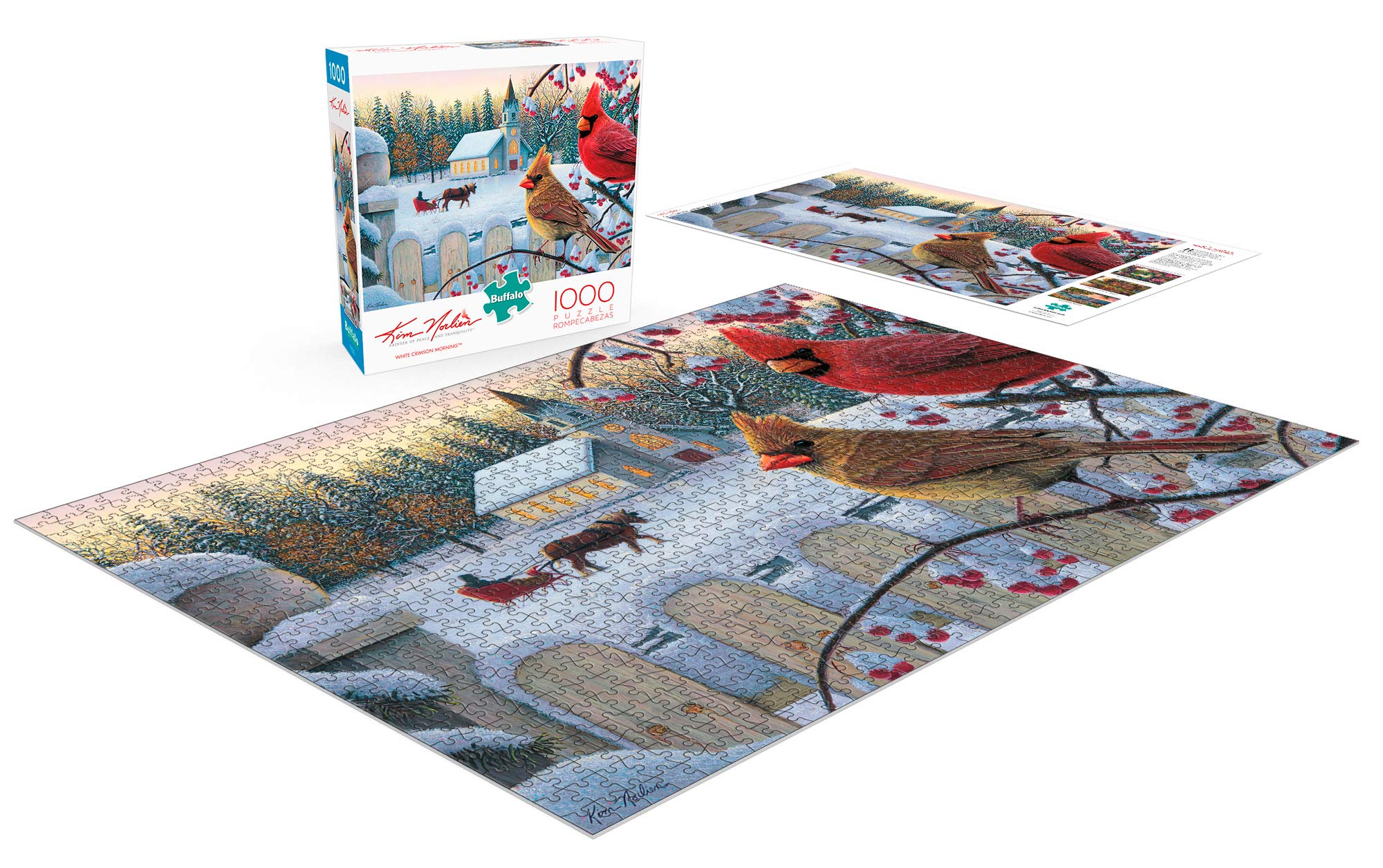 Foto 5 pulgar | Rompecabezas Buffalo Games Kim Norlien White Crimson 1000 Piezas - Venta Internacional.