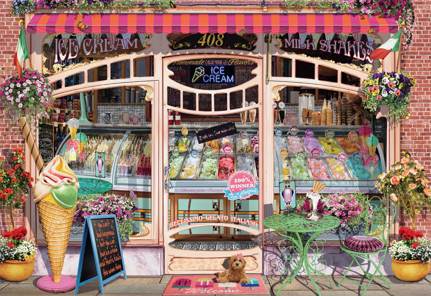 Rompecabezas Ceaco Ice Cream Shop Window 2000 Piezas - Venta Internacional.