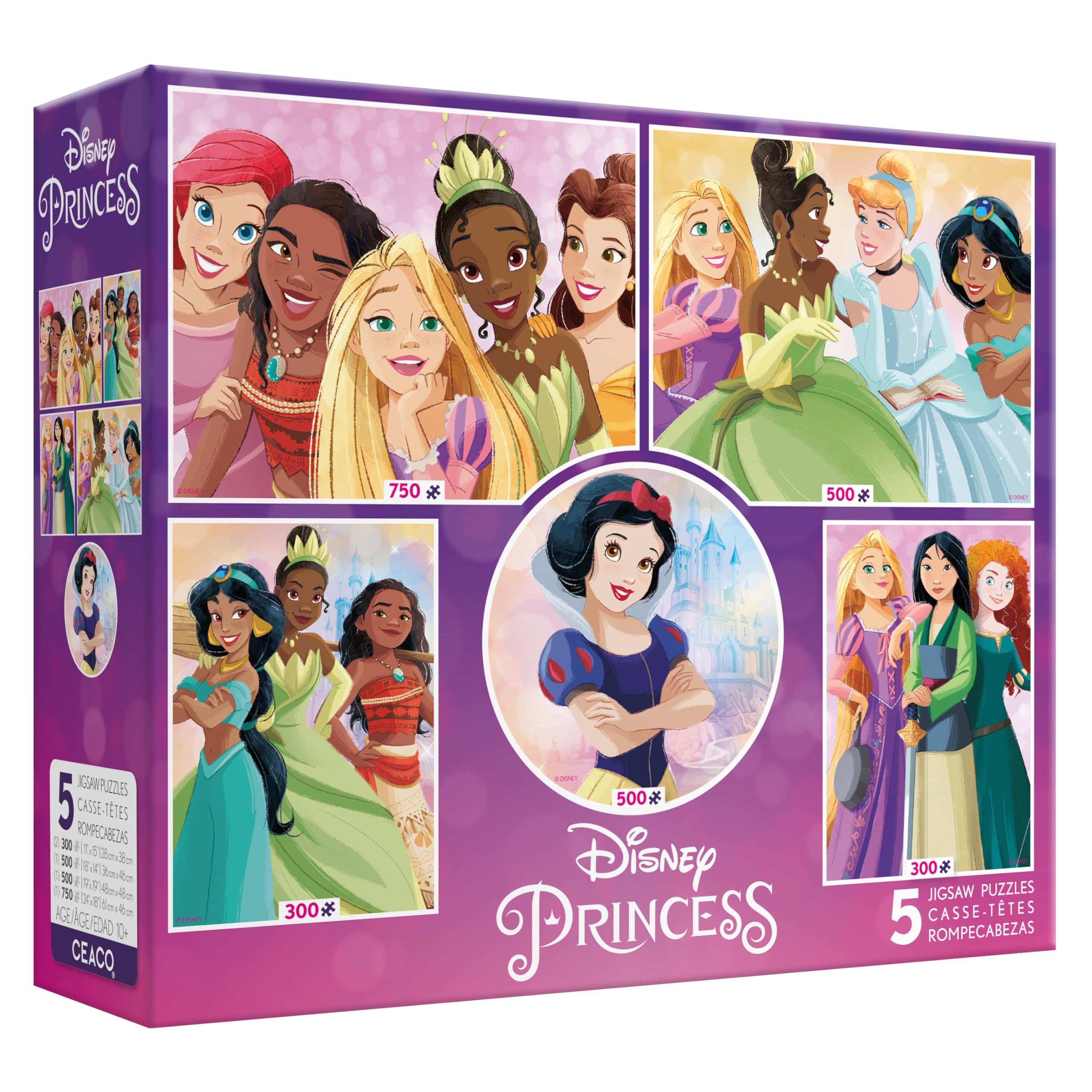 Foto 3 pulgar | Rompecabezas Ceaco Disney Princess 300/500/750 Piezas - Venta Internacional.