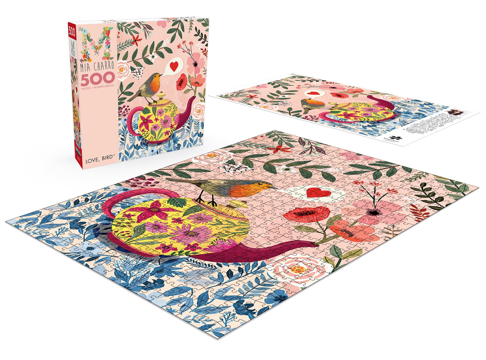 Foto 4 | Rompecabezas Buffalo Games Mia Charro Love, Pájaro, 500 Piezas - Venta Internacional.
