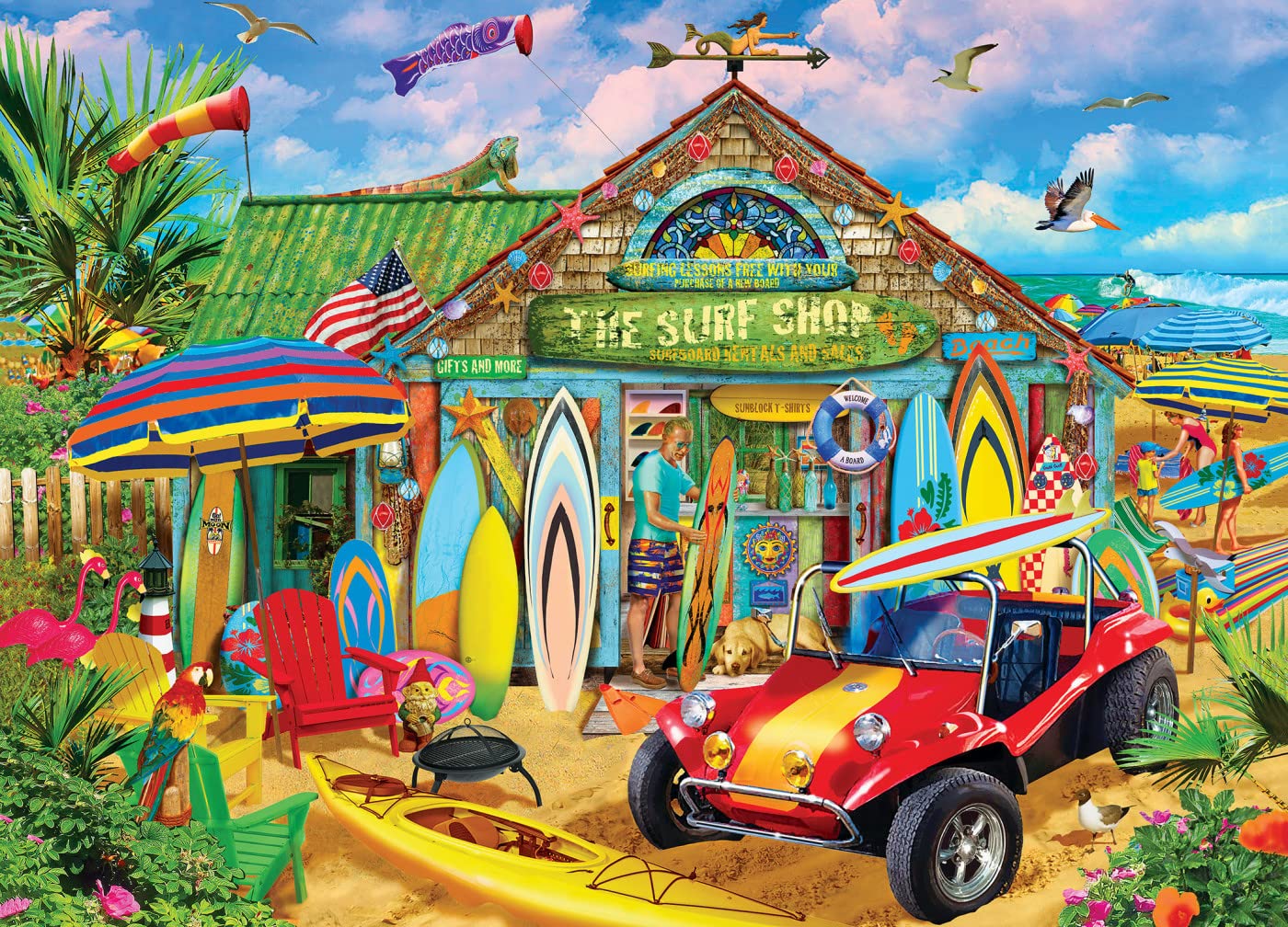 Foto 3 pulgar | Rompecabezas Masterpieces Seek & Find 1000 Pieces Beach - Venta Internacional.