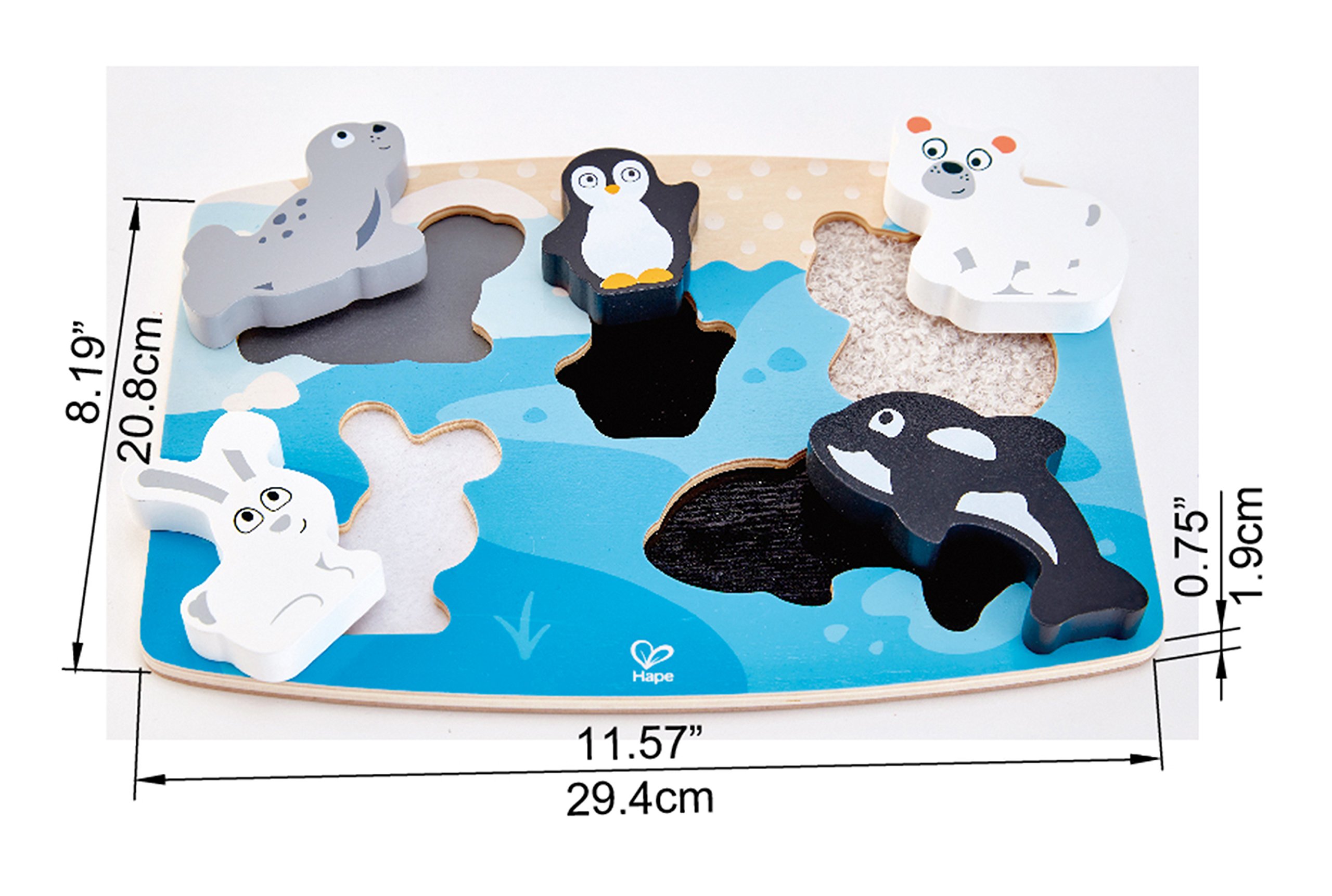Foto 4 pulgar | Juego De Rompecabezas Hape Polar Animal Tactile Multicolor - Venta Internacional.