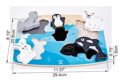 Foto 3 | Juego De Rompecabezas Hape Polar Animal Tactile Multicolor - Venta Internacional.
