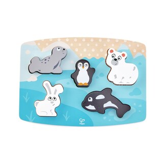 Foto 4 | Juego De Rompecabezas Hape Polar Animal Tactile Multicolor - Venta Internacional.