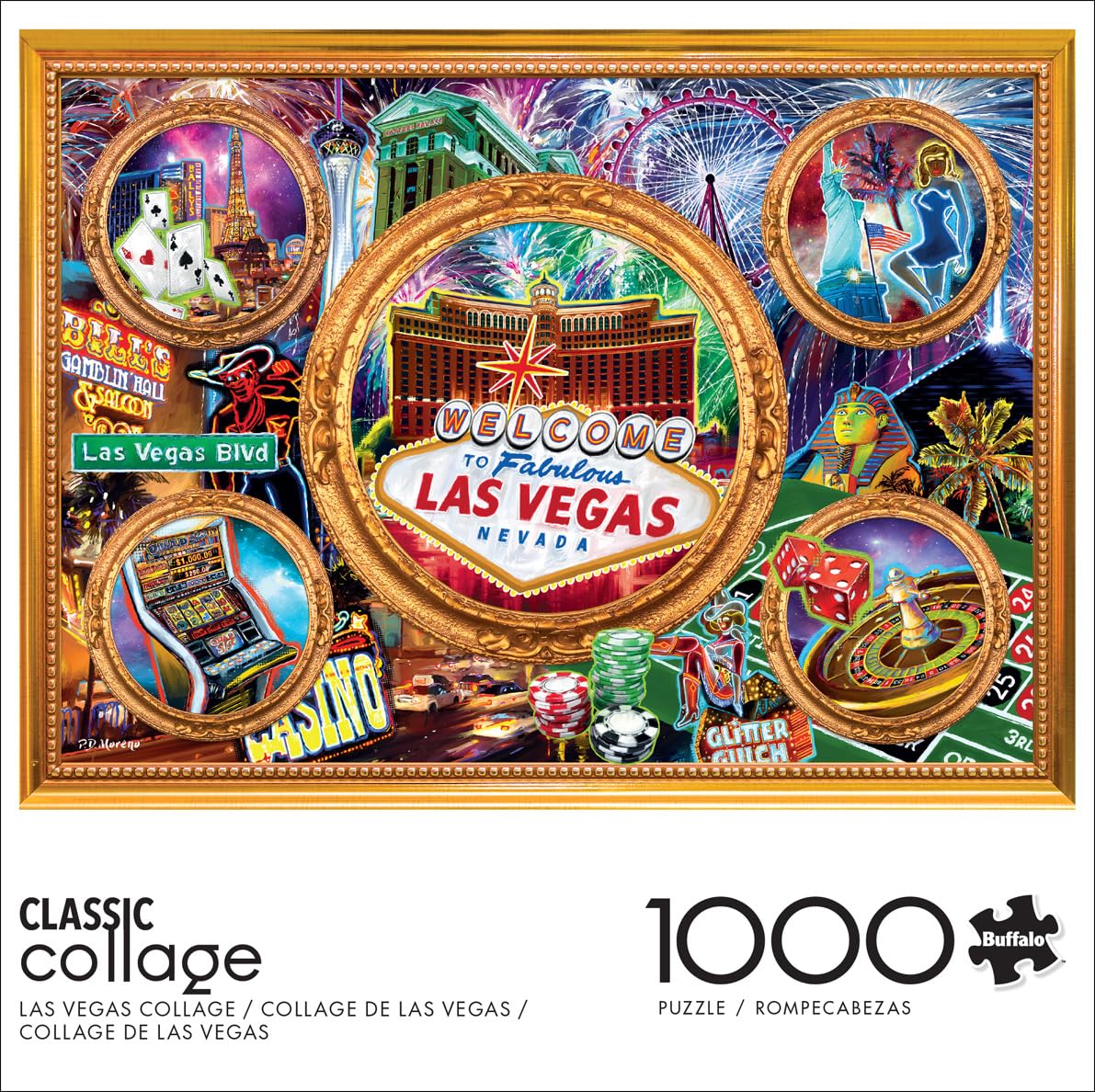 Foto 3 pulgar | Rompecabezas Buffalo Games Las Vegas Collage De 1000 Piezas - Venta Internacional.
