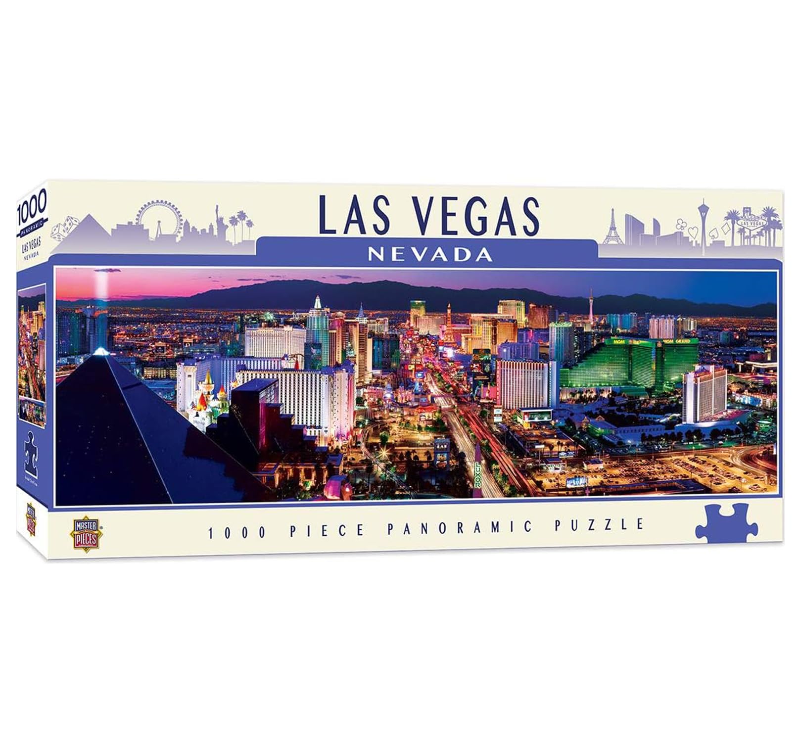 Foto 2 pulgar | Rompecabezas Masterpieces Cityscape Panoramics Las Vegas 1000 Piezas - Venta Internacional.