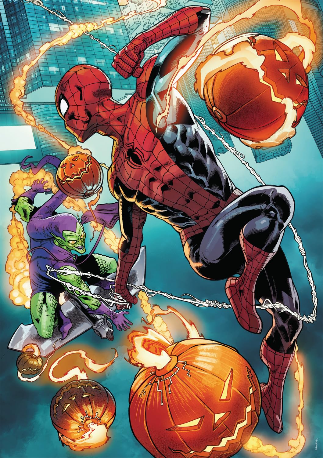Rompecabezas Buffalo Games Marvel Spider-man Contra Green Goblin - Venta Internacional.