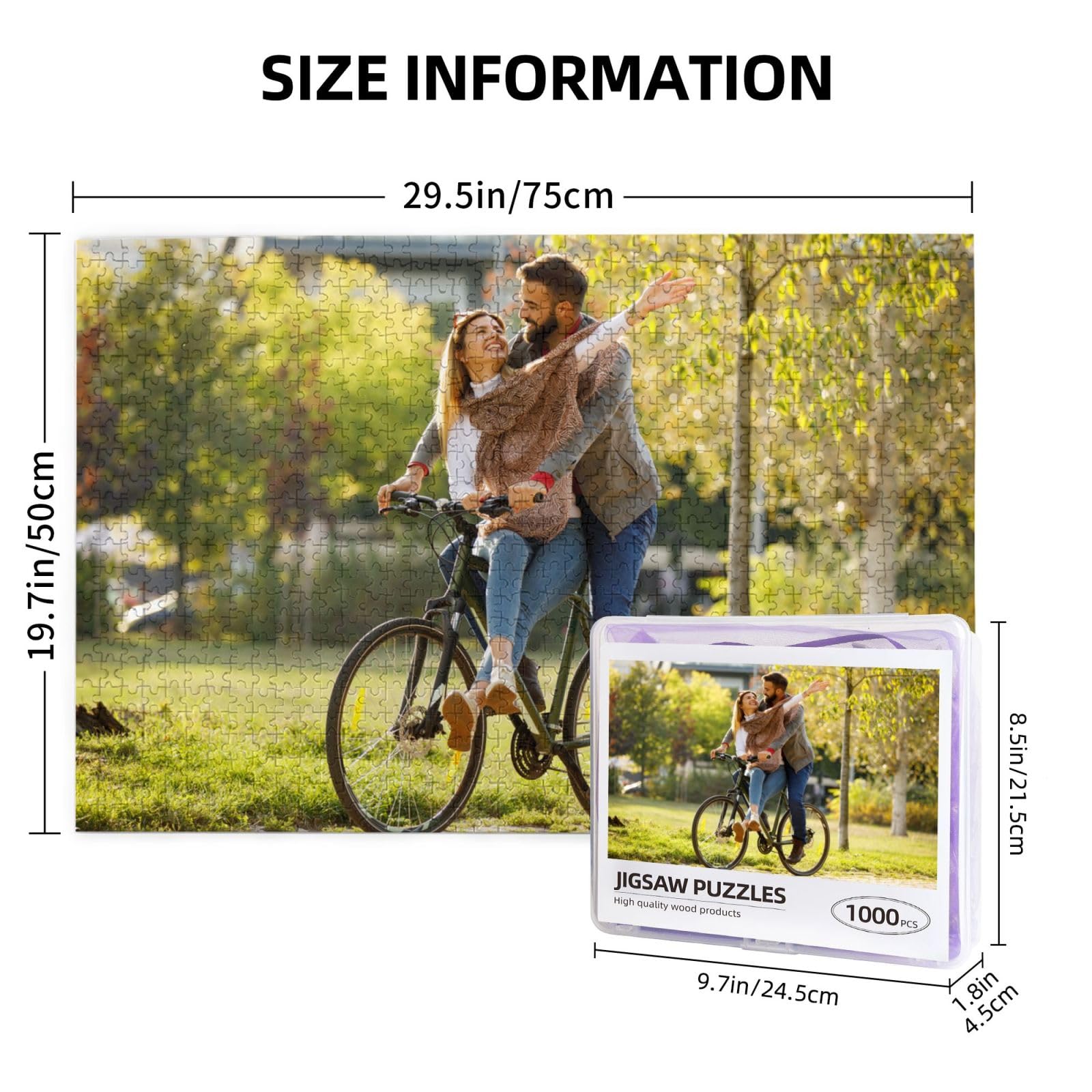 Foto 5 pulgar | Puzle Personalizado A Partir De Una Foto De Madera De 1000 Piezas Para Adulto/niño - Venta Internacional.