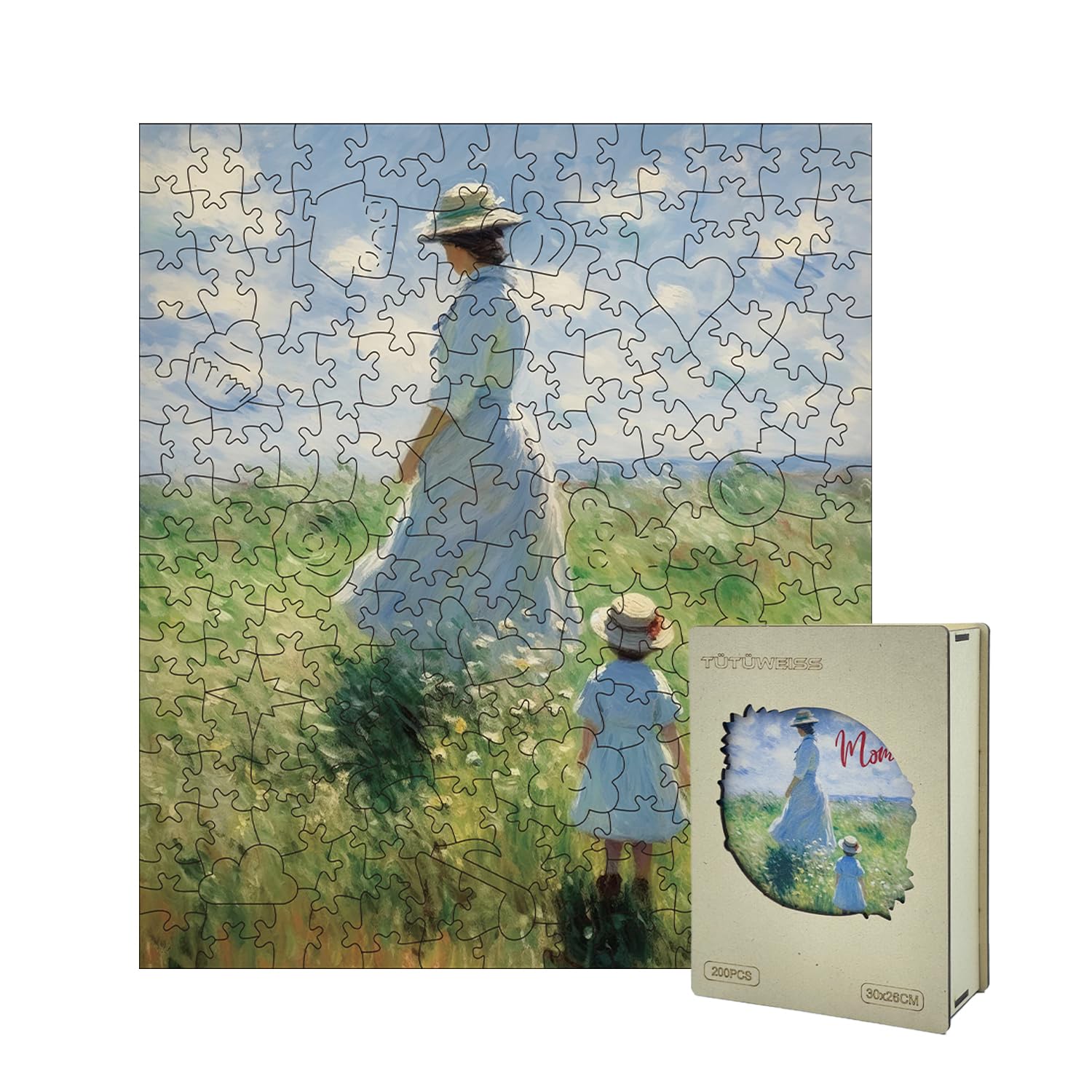 Puzzle De Madera Mqj-2 Para Adultos De 200 Piezas Con Caja De Regalo - Venta Internacional.