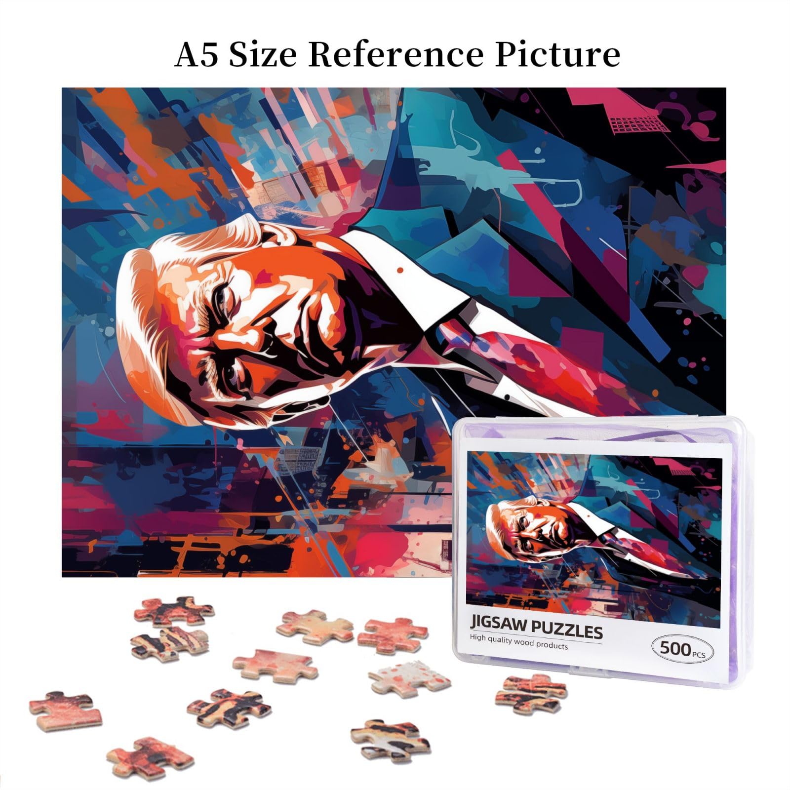Foto 6 pulgar | Rompecabezas Genérico Con Pintura Trump, 500 Piezas, Para Adultos Y Niños - Venta Internacional.