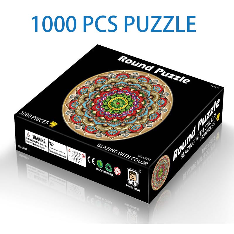 Foto 3 pulgar | Puzle Mandala De 1000 Piezas Para Adultos, Colorido, Con 66,6 Cm De Diámetro. - Venta Internacional.