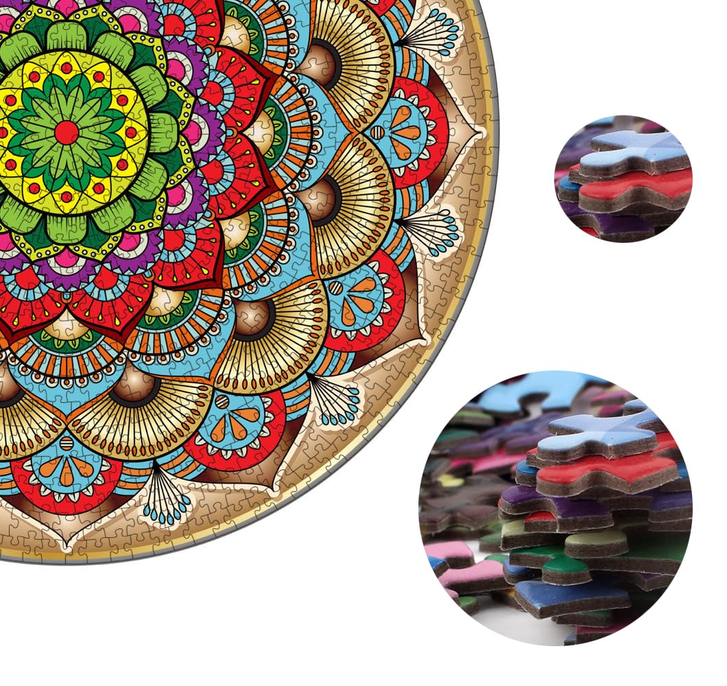 Foto 5 pulgar | Puzle Mandala De 1000 Piezas Para Adultos, Colorido, Con 66,6 Cm De Diámetro. - Venta Internacional.
