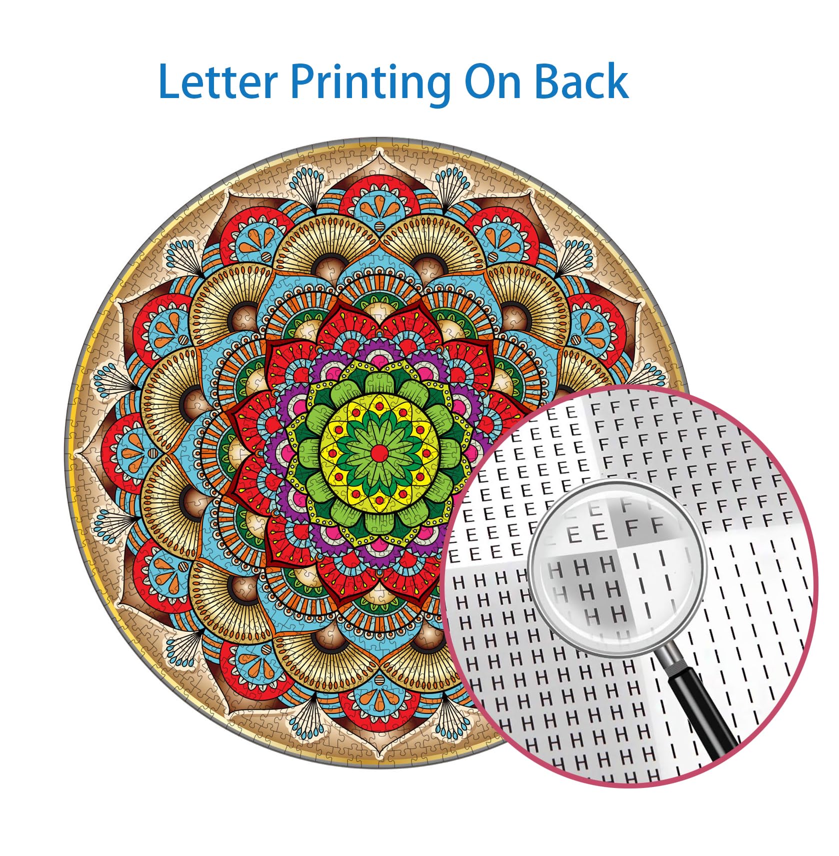 Foto 6 pulgar | Puzle Mandala De 1000 Piezas Para Adultos, Colorido, Con 66,6 Cm De Diámetro. - Venta Internacional.