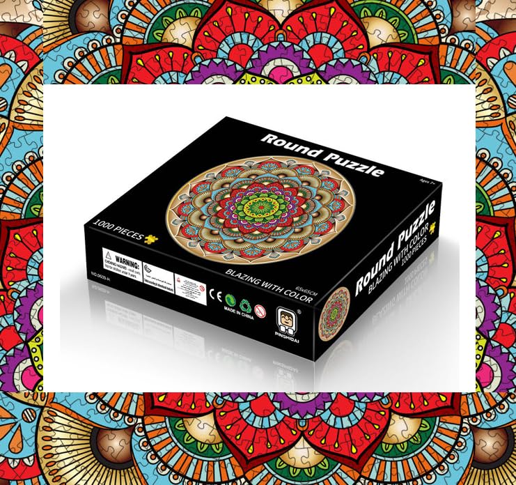 Foto 6 | Puzle Mandala De 1000 Piezas Para Adultos, Colorido, Con 66,6 Cm De Diámetro. - Venta Internacional.
