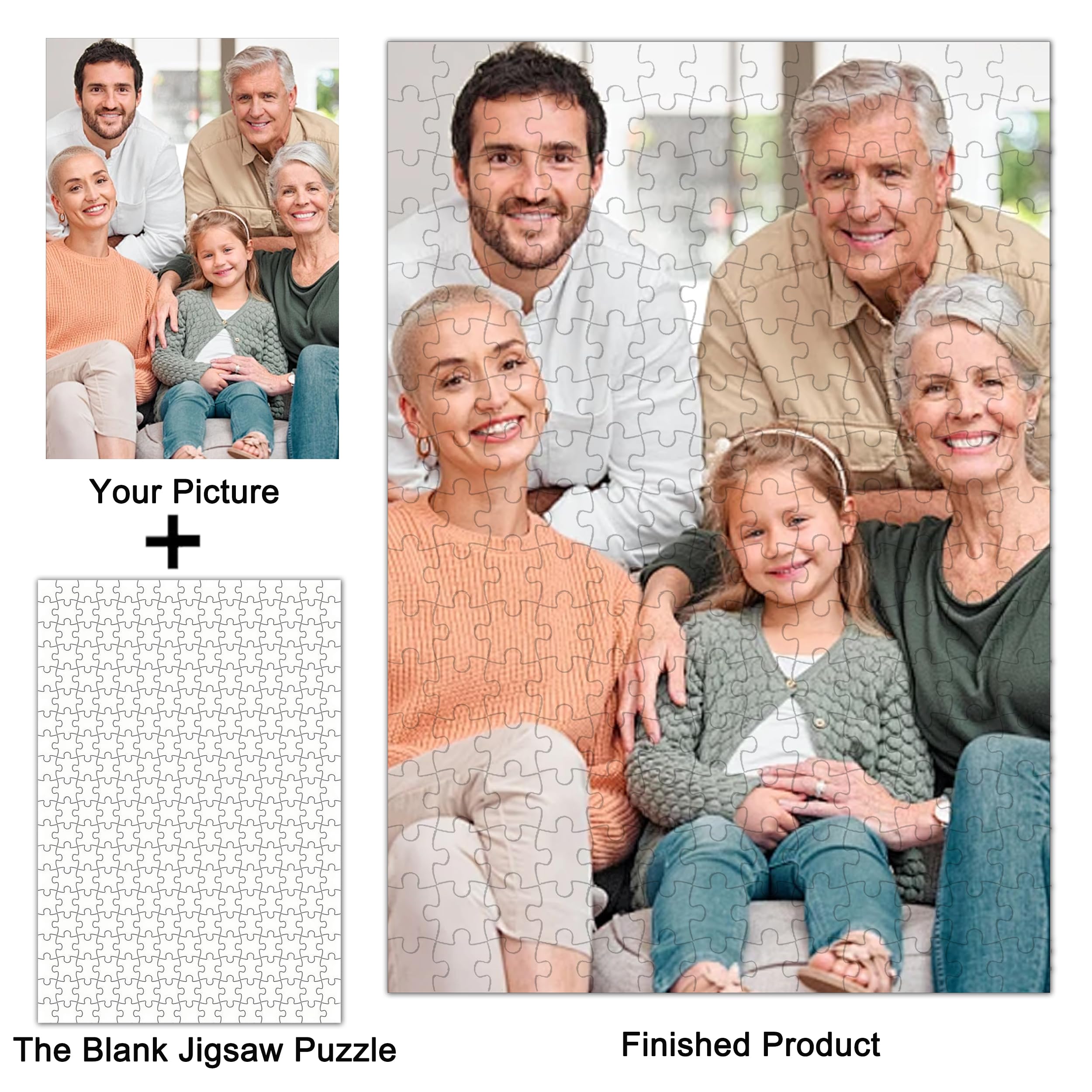 Foto 3 pulgar | Puzzle Personalizado Rompecabezas De Madera Personalizado De 200 Piezas Con Caja - Venta Internacional.
