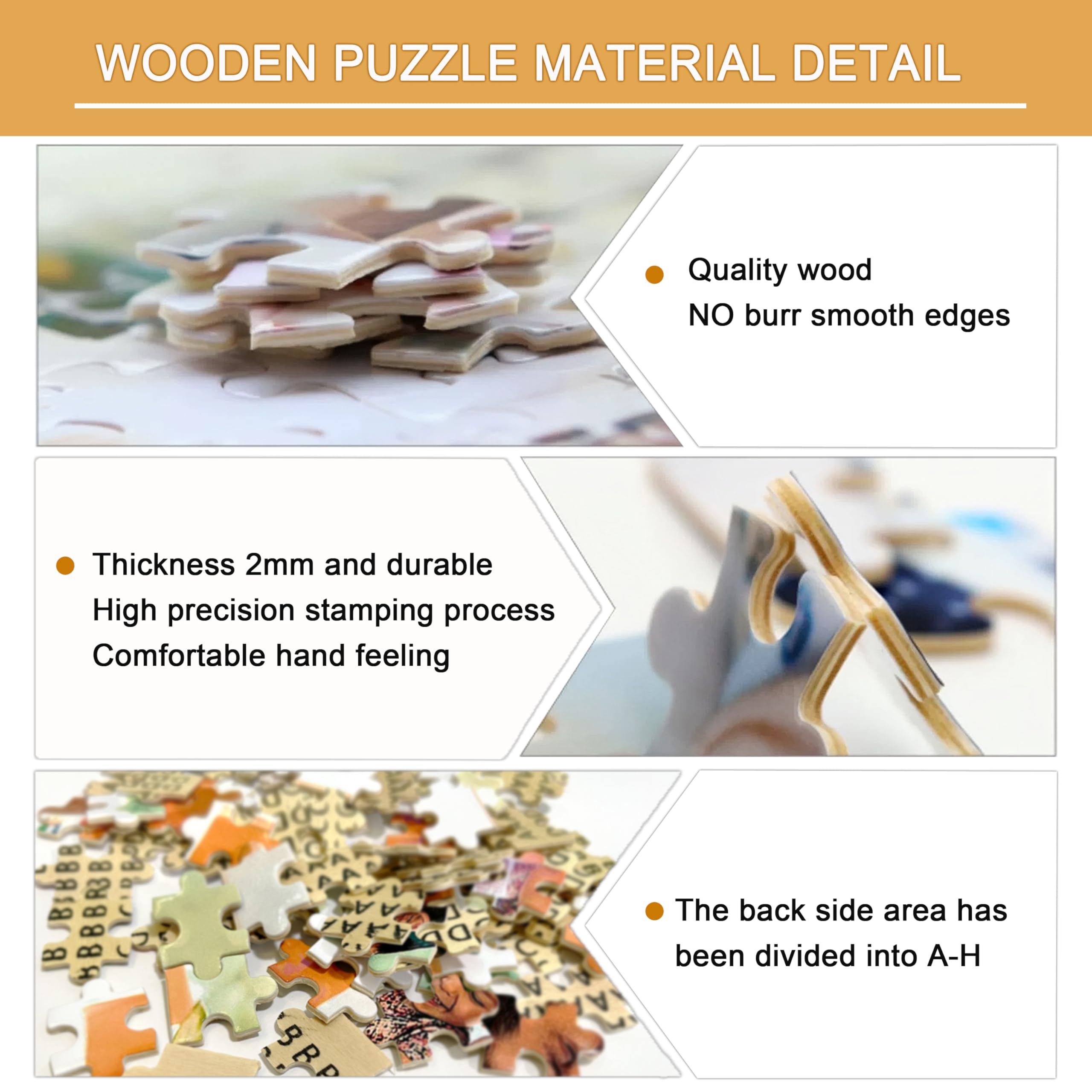 Foto 4 | Puzzle Personalizado Rompecabezas De Madera Personalizado De 200 Piezas Con Caja - Venta Internacional.