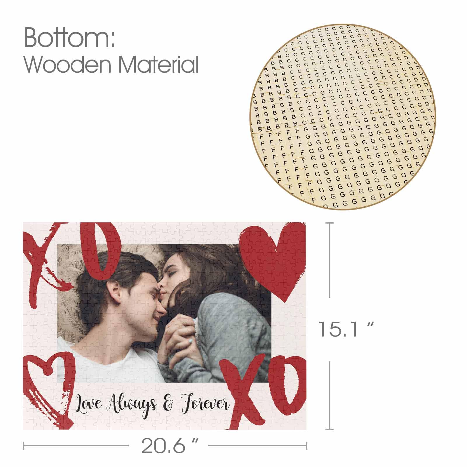 Foto 5 pulgar | Puzles Personalizados Con Imágenes De 300/500/1000 Piezas Para San Valentín - Venta Internacional.