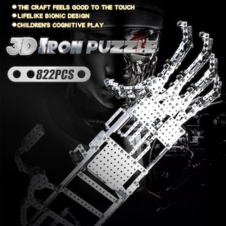 Foto 2 | Puzzle De Metal 3d Bytewar, Máquina De Mano De Acero Y Hierro, 822 Piezas - Venta Internacional.