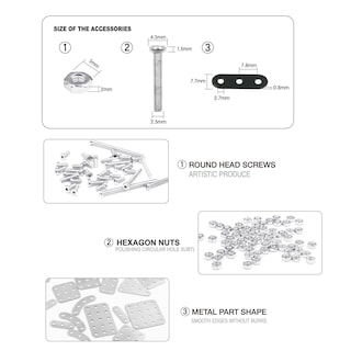 Foto 4 | Puzzle De Metal 3d Bytewar, Máquina De Mano De Acero Y Hierro, 822 Piezas - Venta Internacional.