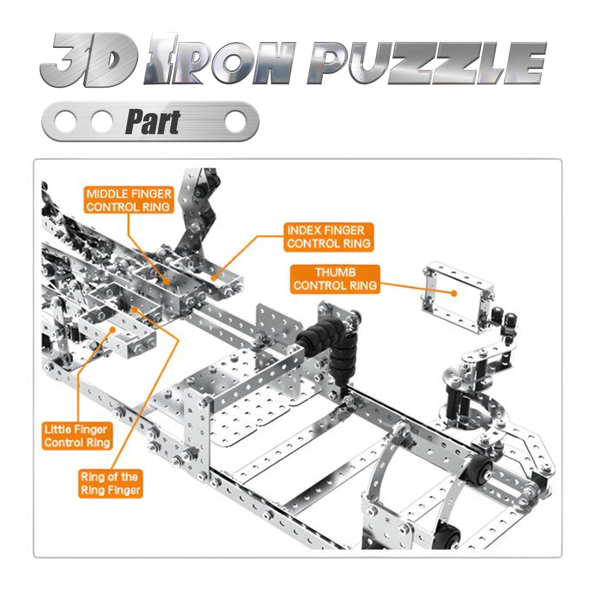 Foto 7 pulgar | Puzzle De Metal 3d Bytewar, Máquina De Mano De Acero Y Hierro, 822 Piezas - Venta Internacional.