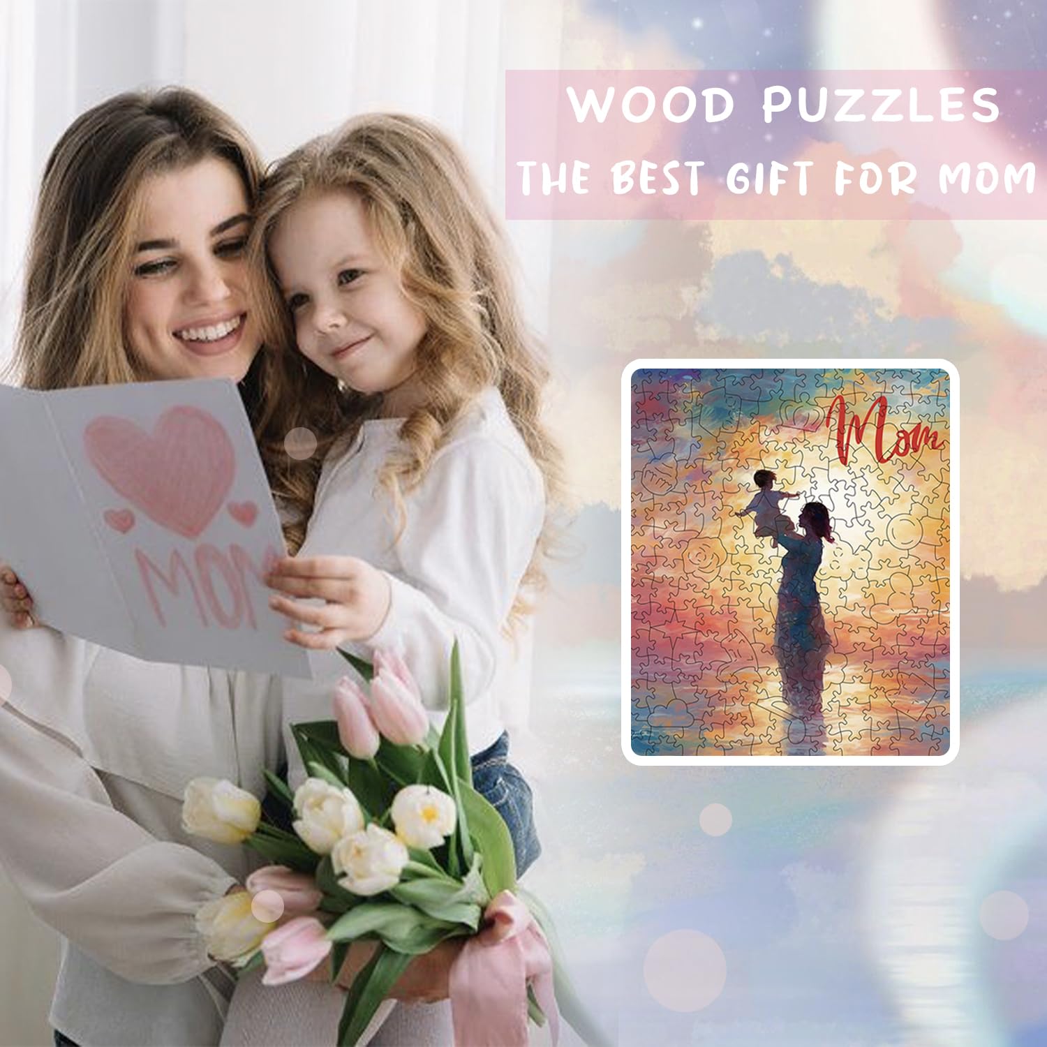 Foto 5 | Puzle De Madera Mqj-1, 200 Piezas, Para Adultos Y Niños, 30 X 26 Cm - Venta Internacional.