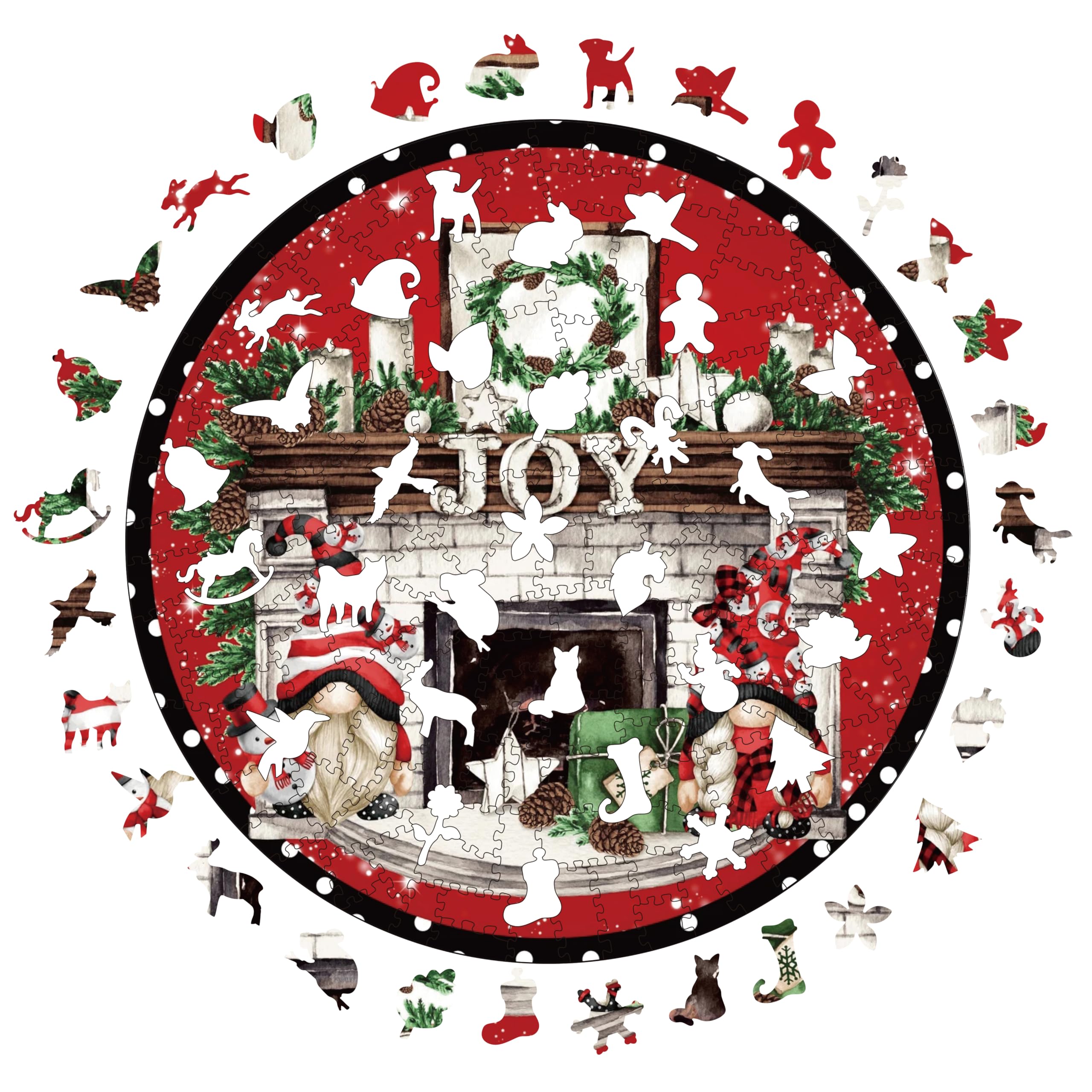 Foto 3 pulgar | Puzzle Navideño De Madera De 200 Piezas Con Forma De Animal Para Adultos - Venta Internacional.