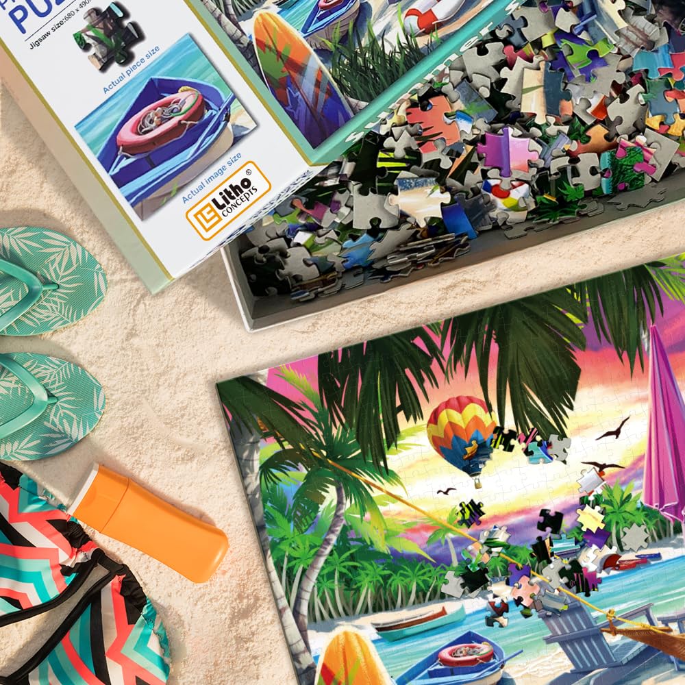 Foto 4 pulgar | Rompecabezas Genérico Hawaiian Summer Seaside, 500 Piezas - Venta Internacional.