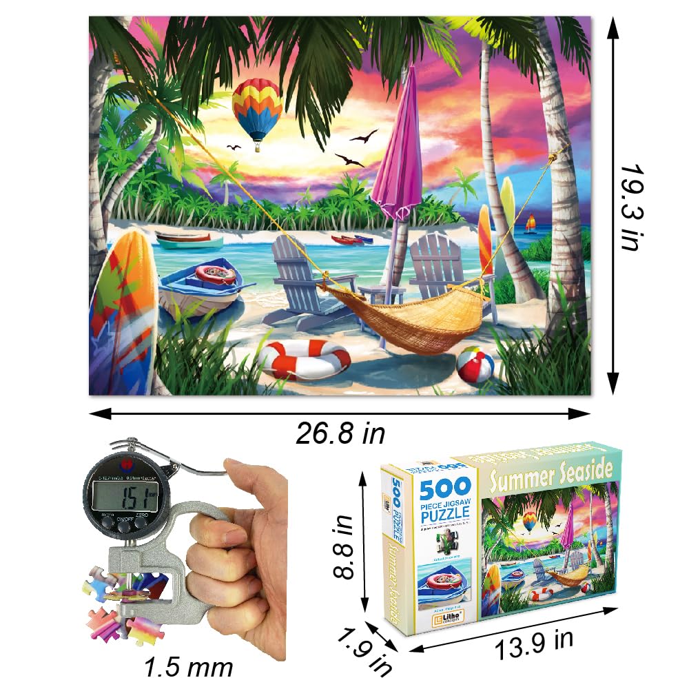 Foto 6 pulgar | Rompecabezas Genérico Hawaiian Summer Seaside, 500 Piezas - Venta Internacional.
