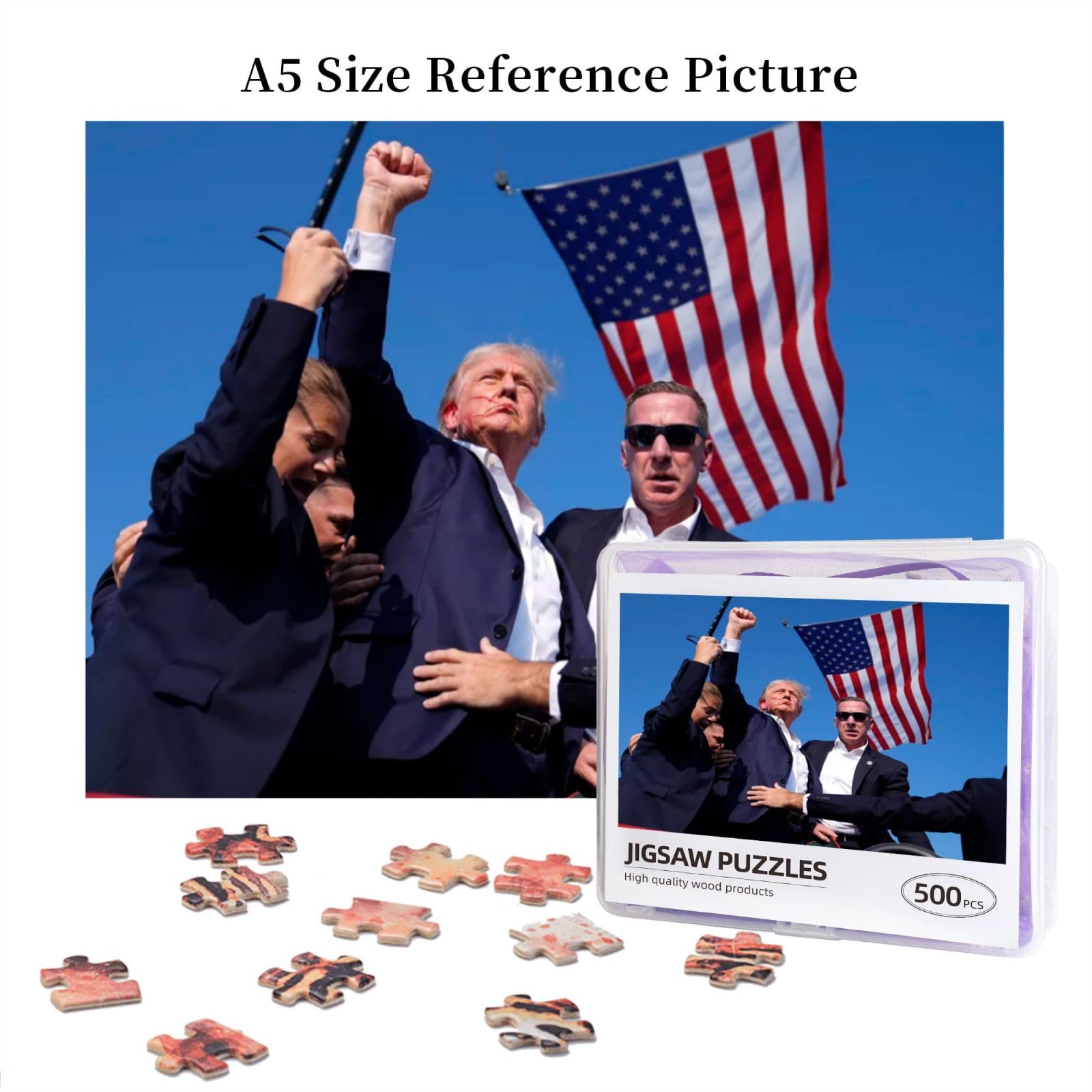 Foto 7 pulgar | Rompecabezas Genérico Trump De 500 Piezas Para Adultos Y Niños - Venta Internacional.