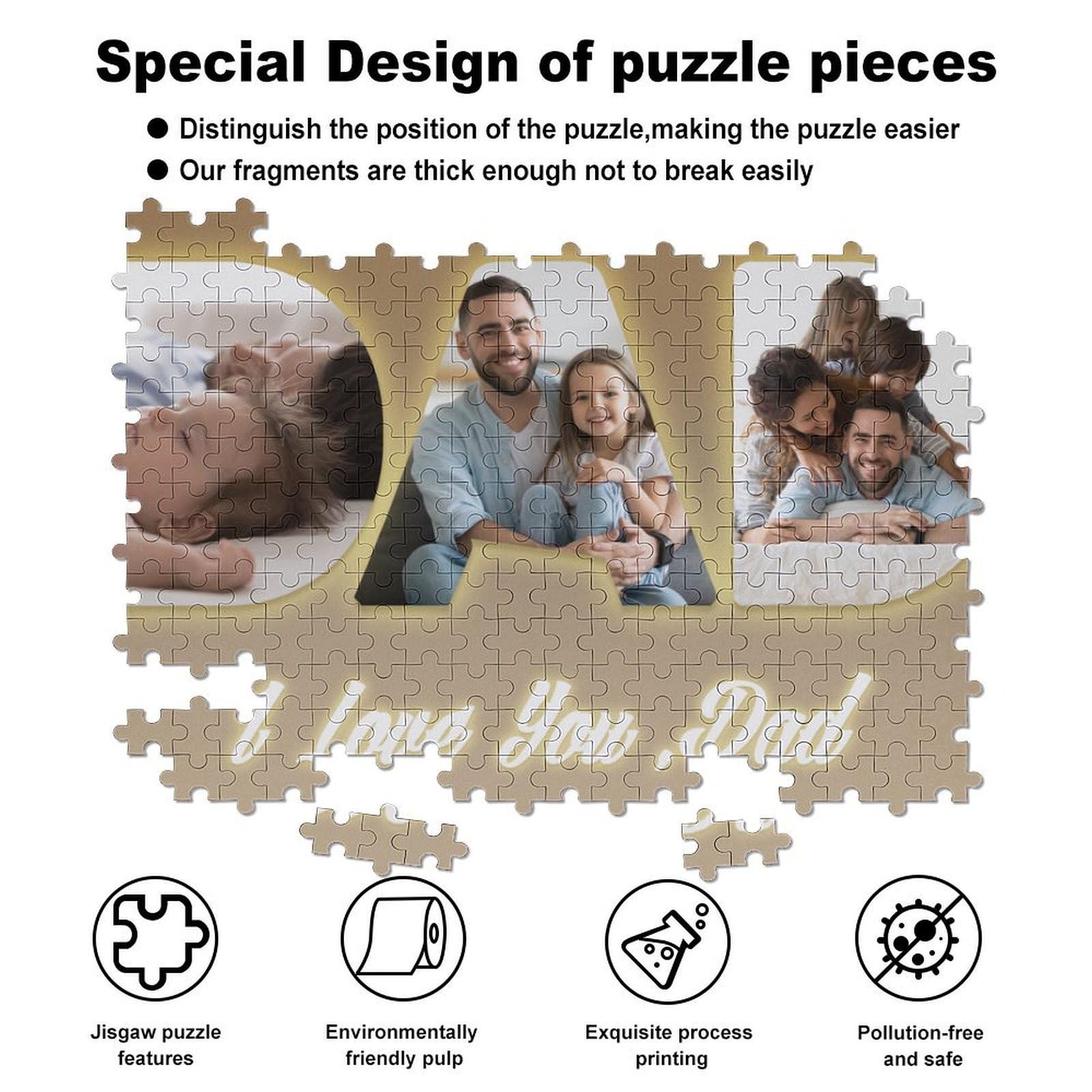 Foto 7 pulgar | Puzzle De Imágenes Personalizado De 300/500/1000 Piezas Para Adultos - Venta Internacional.