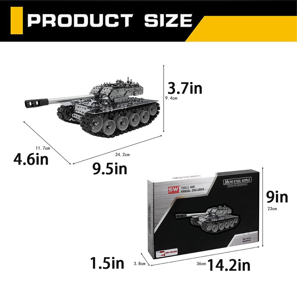 Foto 4 pulgar | Juego De Rompecabezas 3d Con Tanque De Metal Bytewar Articulable De 843 Piezas - Venta Internacional.