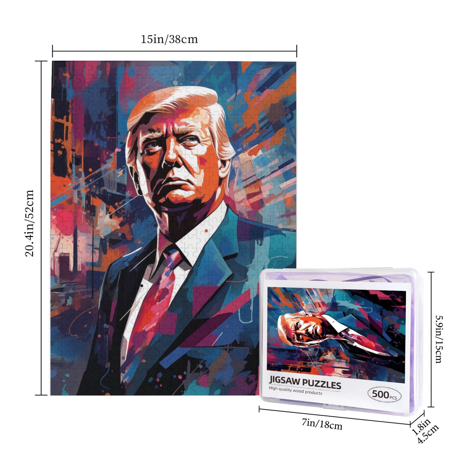 Foto 4 pulgar | Rompecabezas Genérico Con Pintura Trump, 500 Piezas, Para Adultos Y Niños - Venta Internacional.
