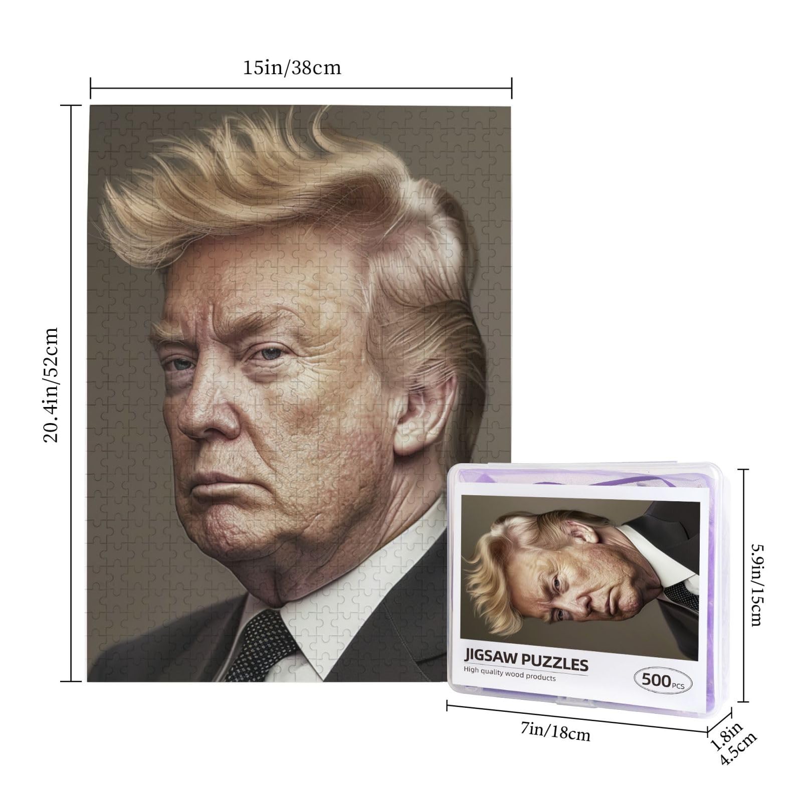 Foto 4 pulgar | Rompecabezas Cool Trump, 500 Piezas, Para Adultos Y Niños - Venta Internacional.
