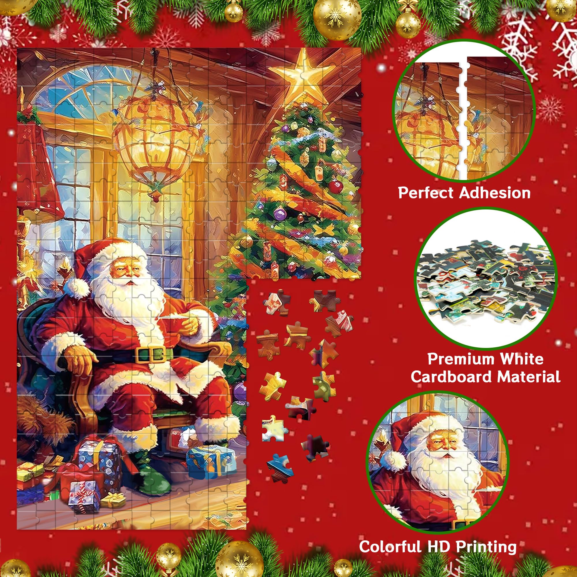 Foto 4 | Rompecabezas Navideños, Calendario De Adviento, 1008 Piezas, 2024 - Venta Internacional.
