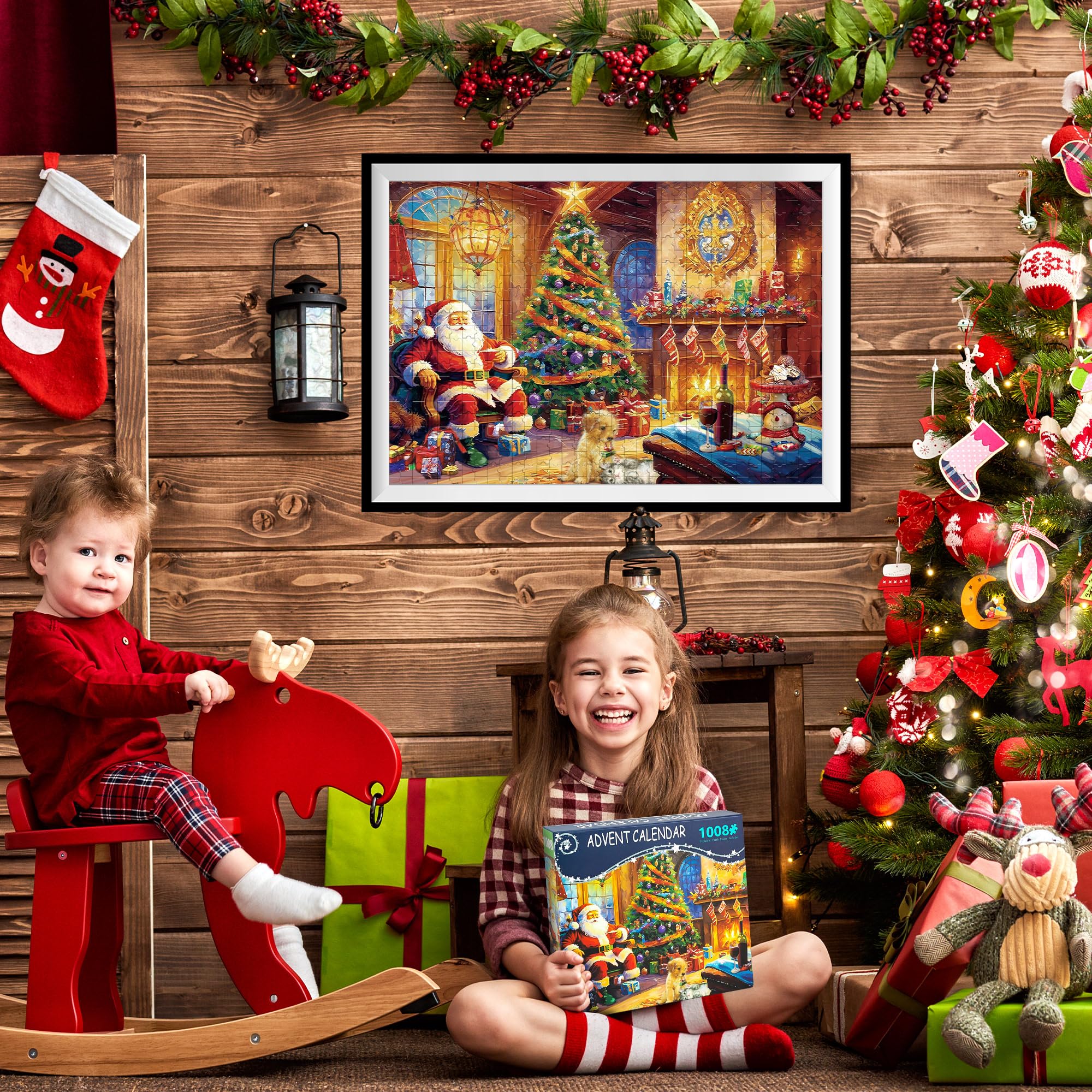 Foto 6 | Rompecabezas Navideños, Calendario De Adviento, 1008 Piezas, 2024 - Venta Internacional.