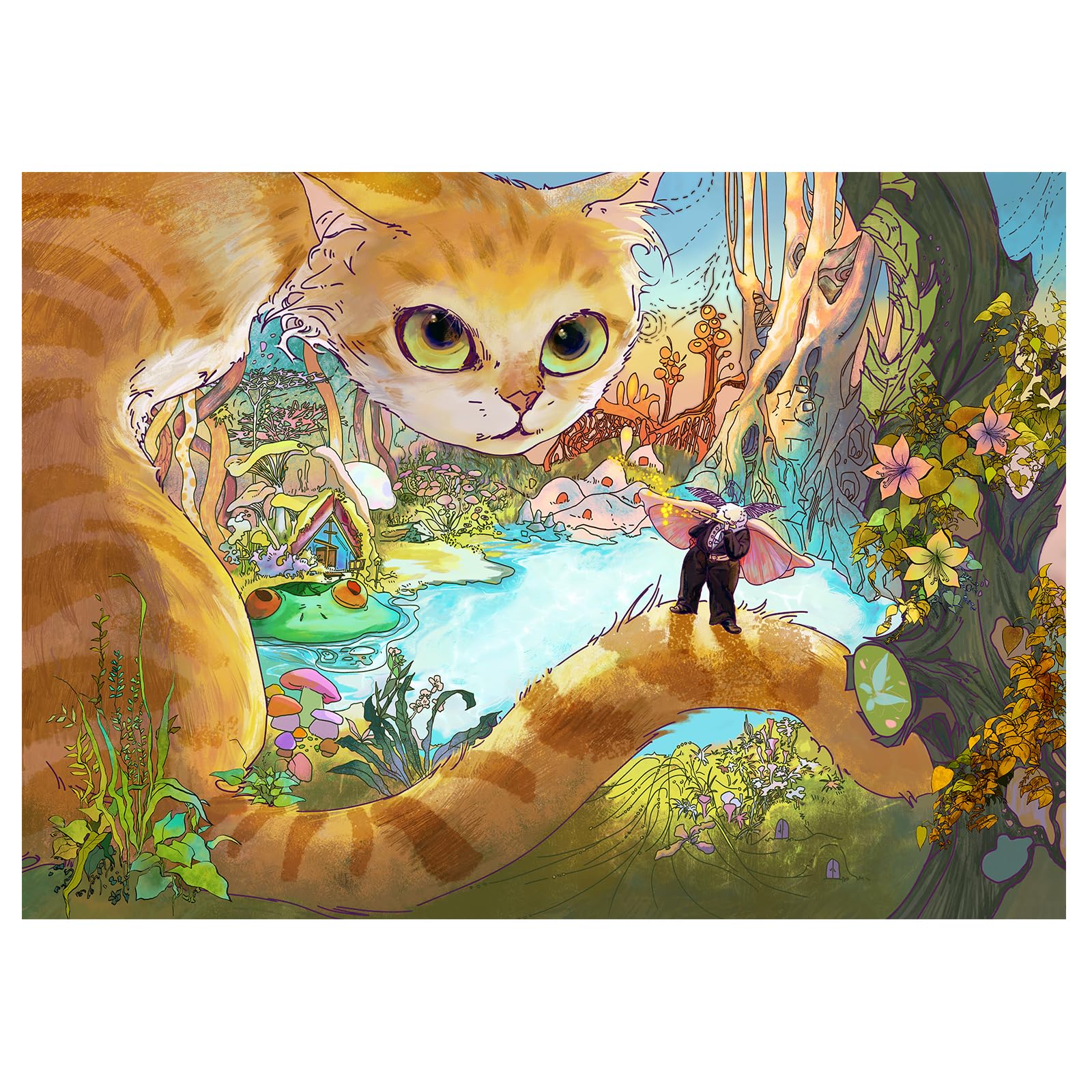 Foto 2 pulgar | Rompecabezas Fantasy Cat, Ilustración Caprichosa, 1000 Piezas - Venta Internacional.