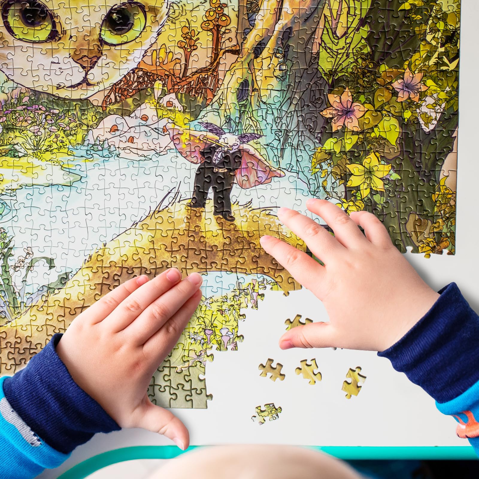 Foto 4 | Rompecabezas Fantasy Cat, Ilustración Caprichosa, 1000 Piezas - Venta Internacional.