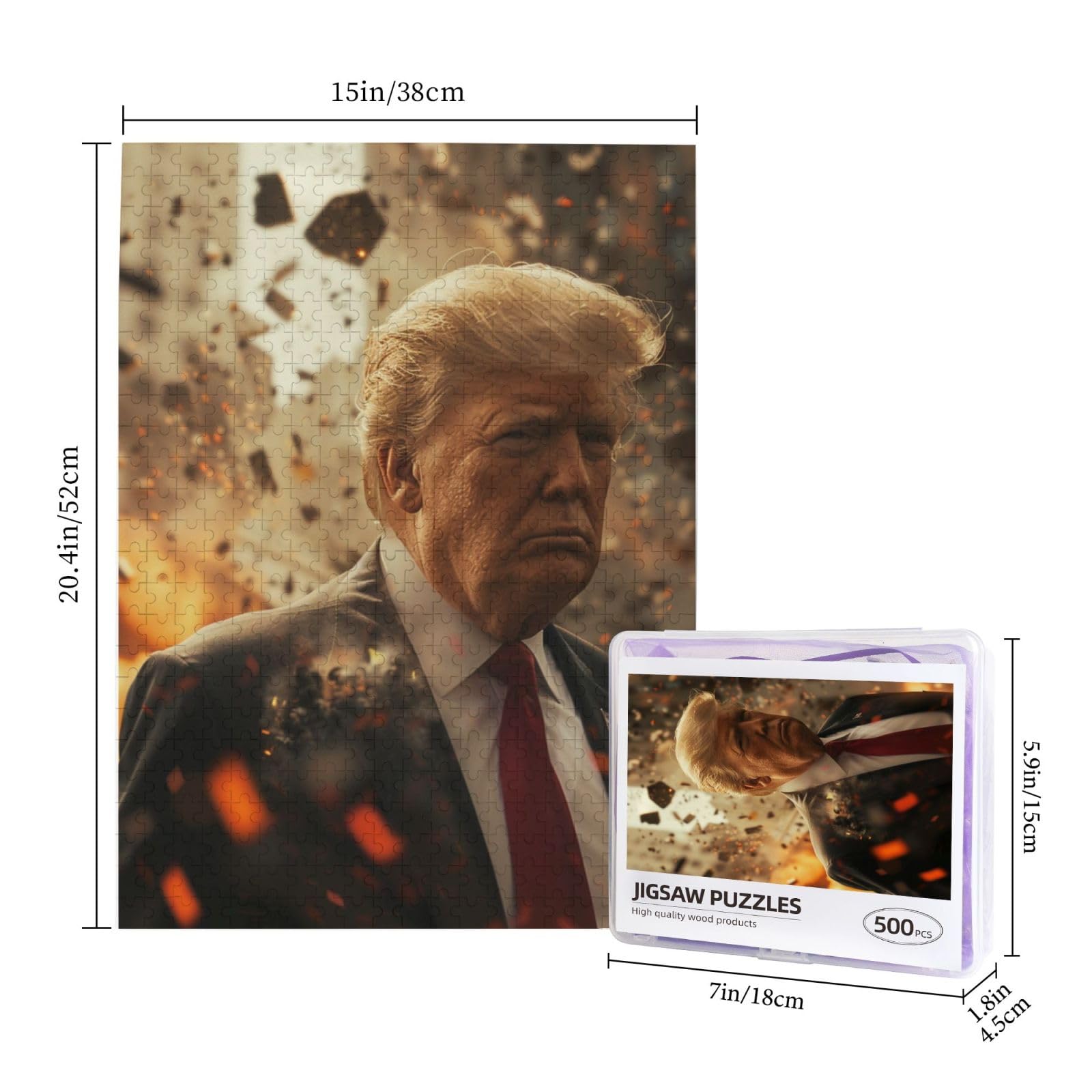 Foto 4 pulgar | Rompecabezas Calm Trump, 500 Piezas, Para Adultos Y Niños - Venta Internacional.