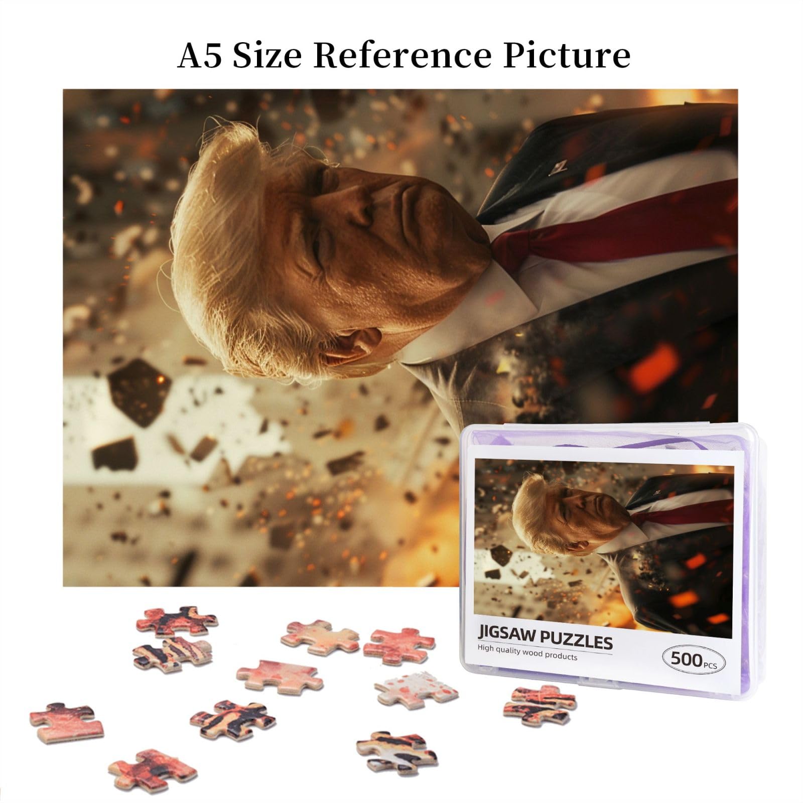 Foto 6 pulgar | Rompecabezas Calm Trump, 500 Piezas, Para Adultos Y Niños - Venta Internacional.