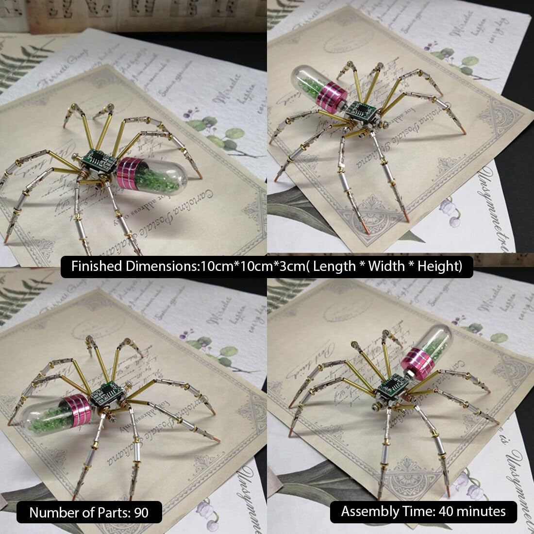 Foto 2 | Puzle 3d De Metal Con Forma De Insecto, Circuito Mecánico Steampunk Genérico, Spider - Venta Internacional.