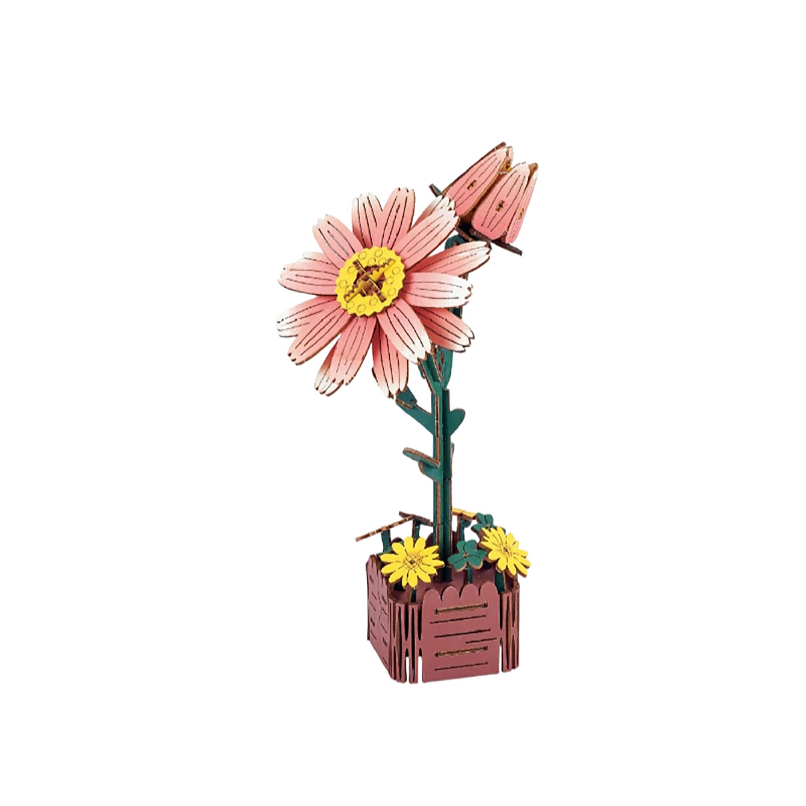 Foto 2 pulgar | Kit De Rompecabezas 3d De Flores De Madera Para Adultos Con Jarrón (99 Piezas) - Venta Internacional.