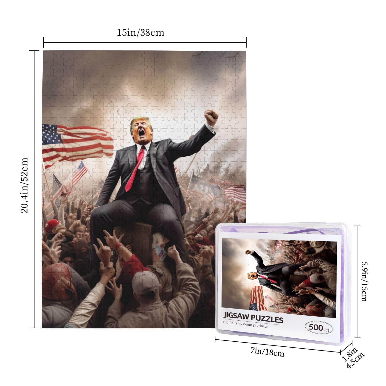 Foto 4 pulgar | Rompecabezas Genérico Victory Trump De 500 Piezas Para Adultos Y Niños - Venta Internacional.