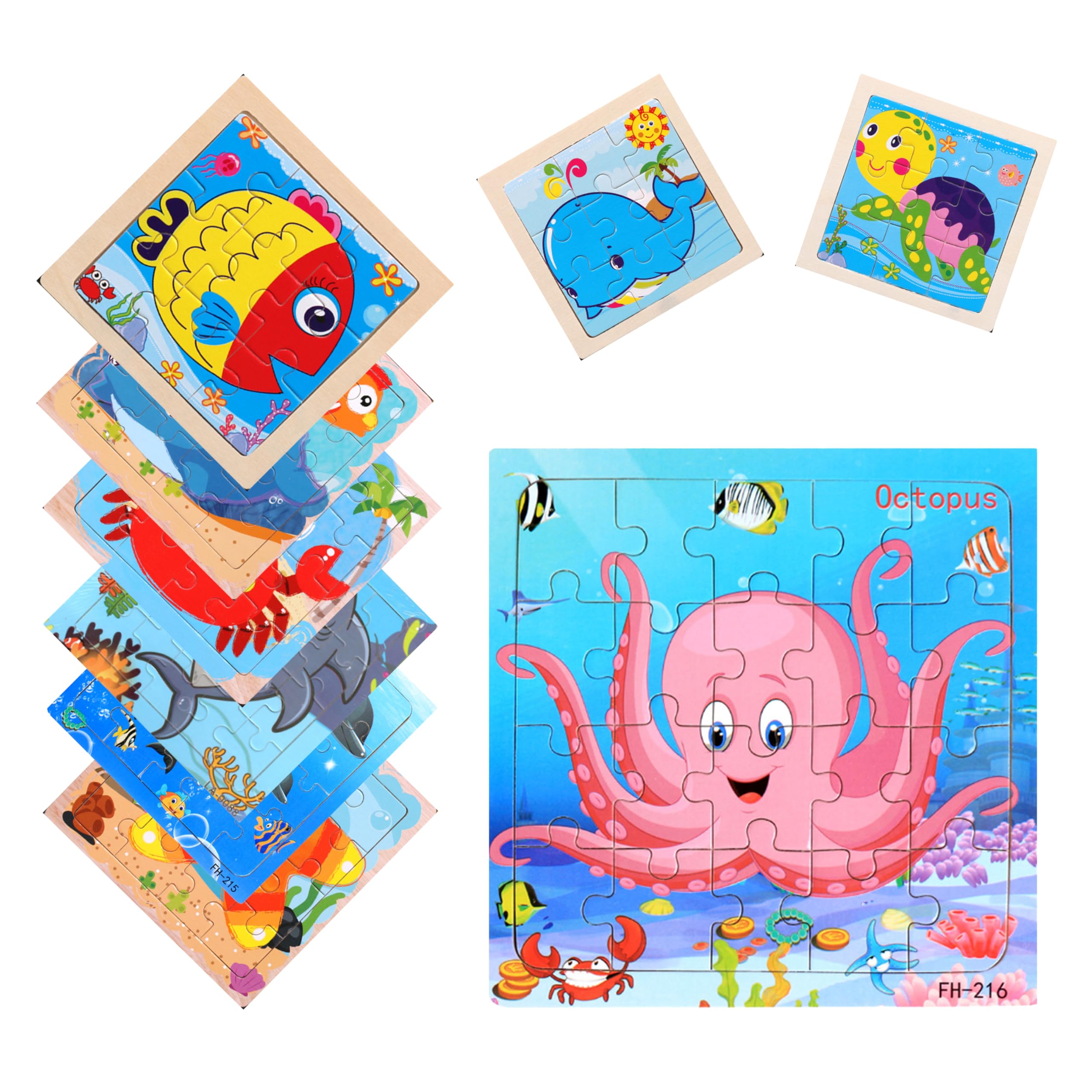 Foto 2 pulgar | Puzles De Madera Maisheke Con Temática Oceánica, 135 Piezas, Para Niños De 4 A 8 Años - Venta Internacional.