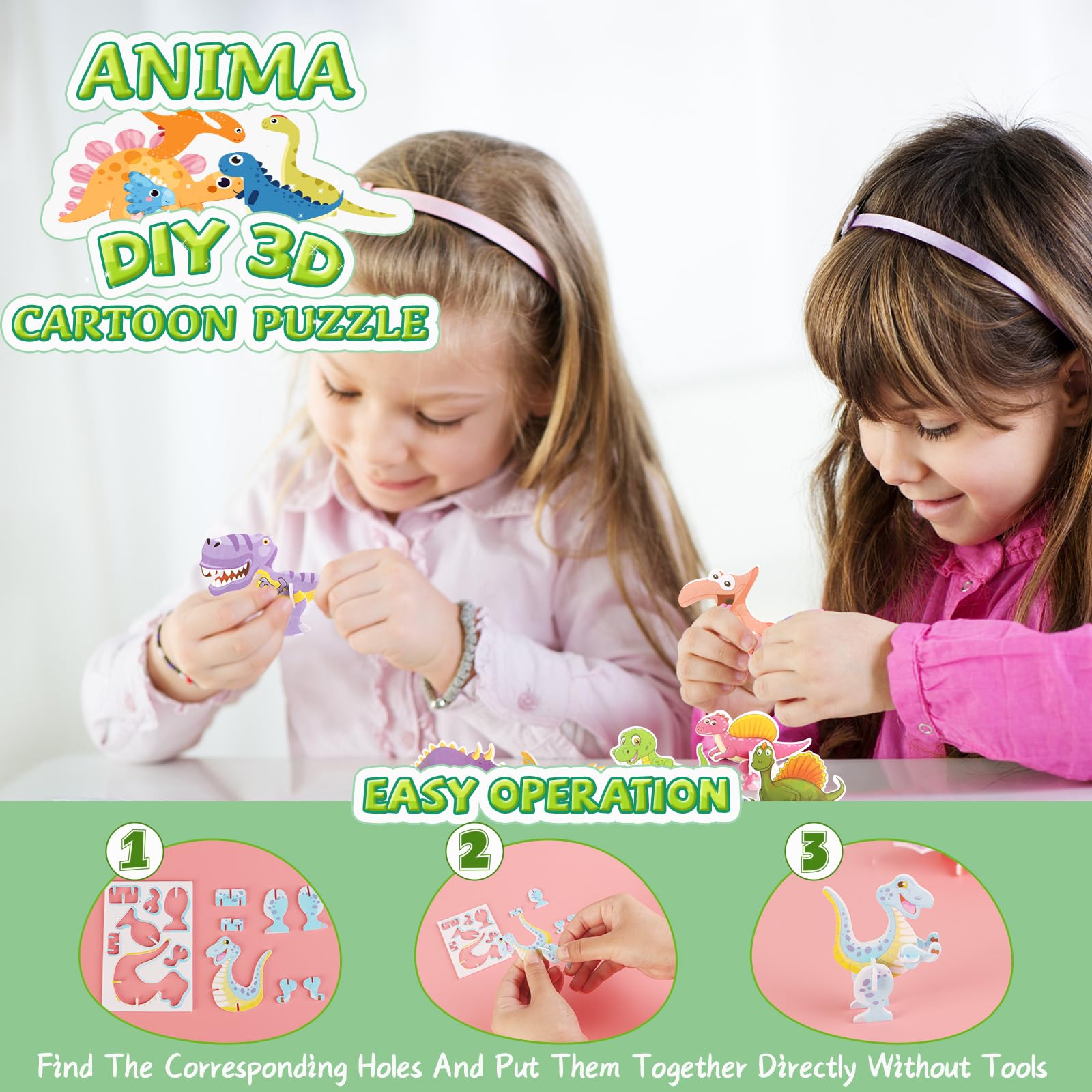 Foto 4 pulgar | Juguete Educativo Montessori Con Rompecabezas De Dibujos Animados En 3d Para Niños De 4 A 8 Años - Venta Internacional.