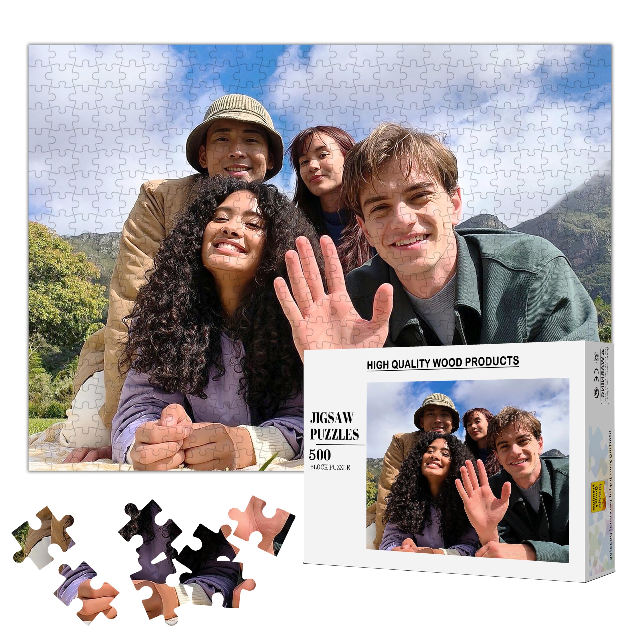 Foto 2 pulgar | Puzzle Personalizado Rompecabezas De Madera Personalizado De 500 Piezas Con Caja - Venta Internacional.